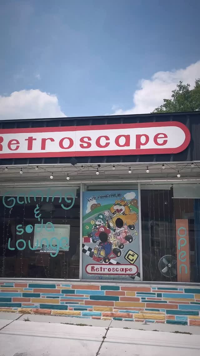 Retroscape - Gaming & Soda Lounge Facebook ad: Transport back in time and relive those cherished…