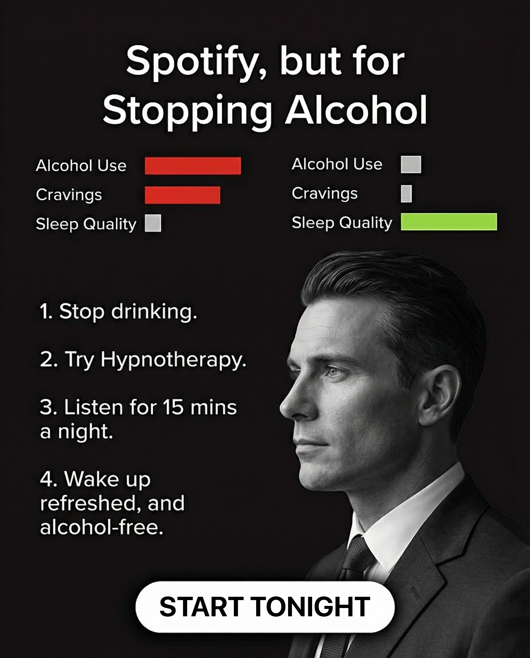 Hypnosis to Stop Drinking Facebook ad