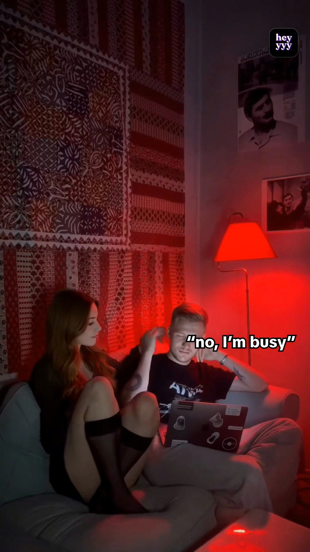 Heyyyy Facebook ad: He's never too busy for you.