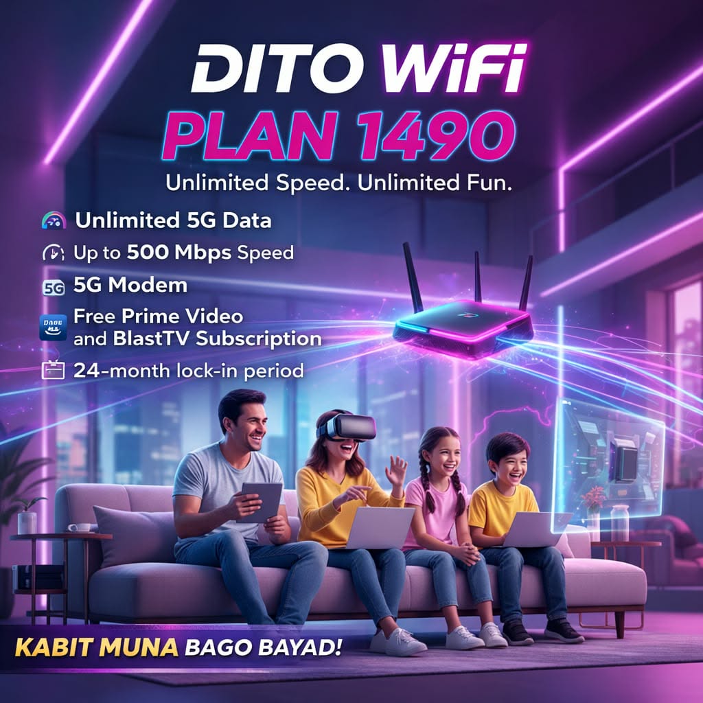 DITO Home Wifi - Online Processing Facebook ad: Speed-Focused