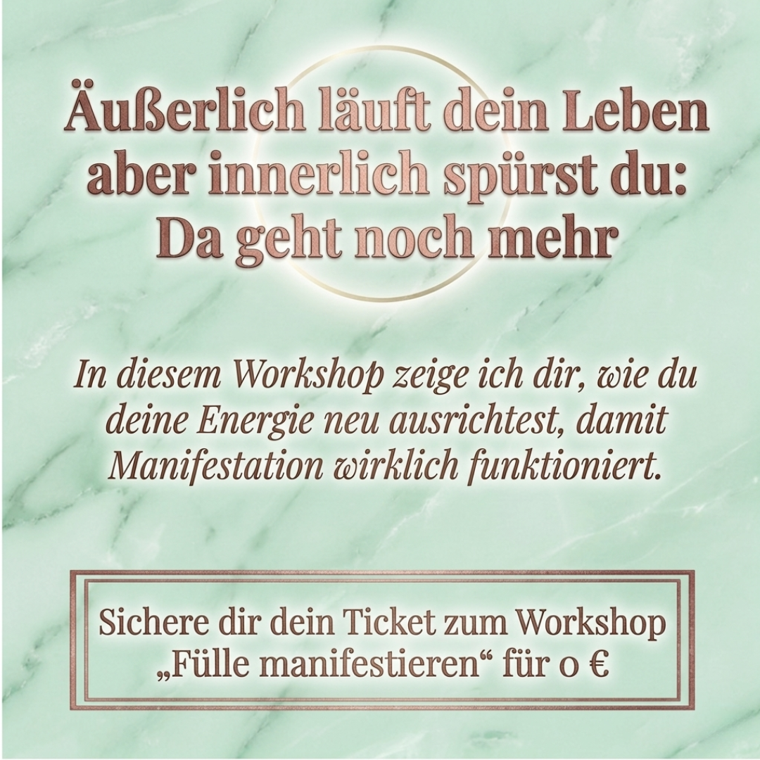 New Energy Queen Facebook ad: Zum gratis Workshop Fülle Manifestieren