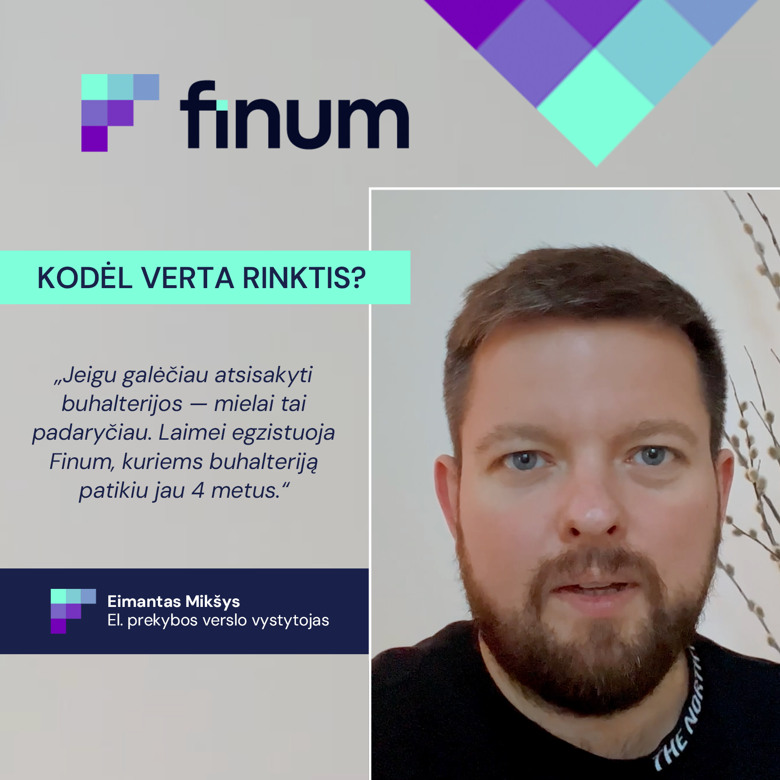 FINUM Facebook ad: Buhalteriai suprantantys verslą