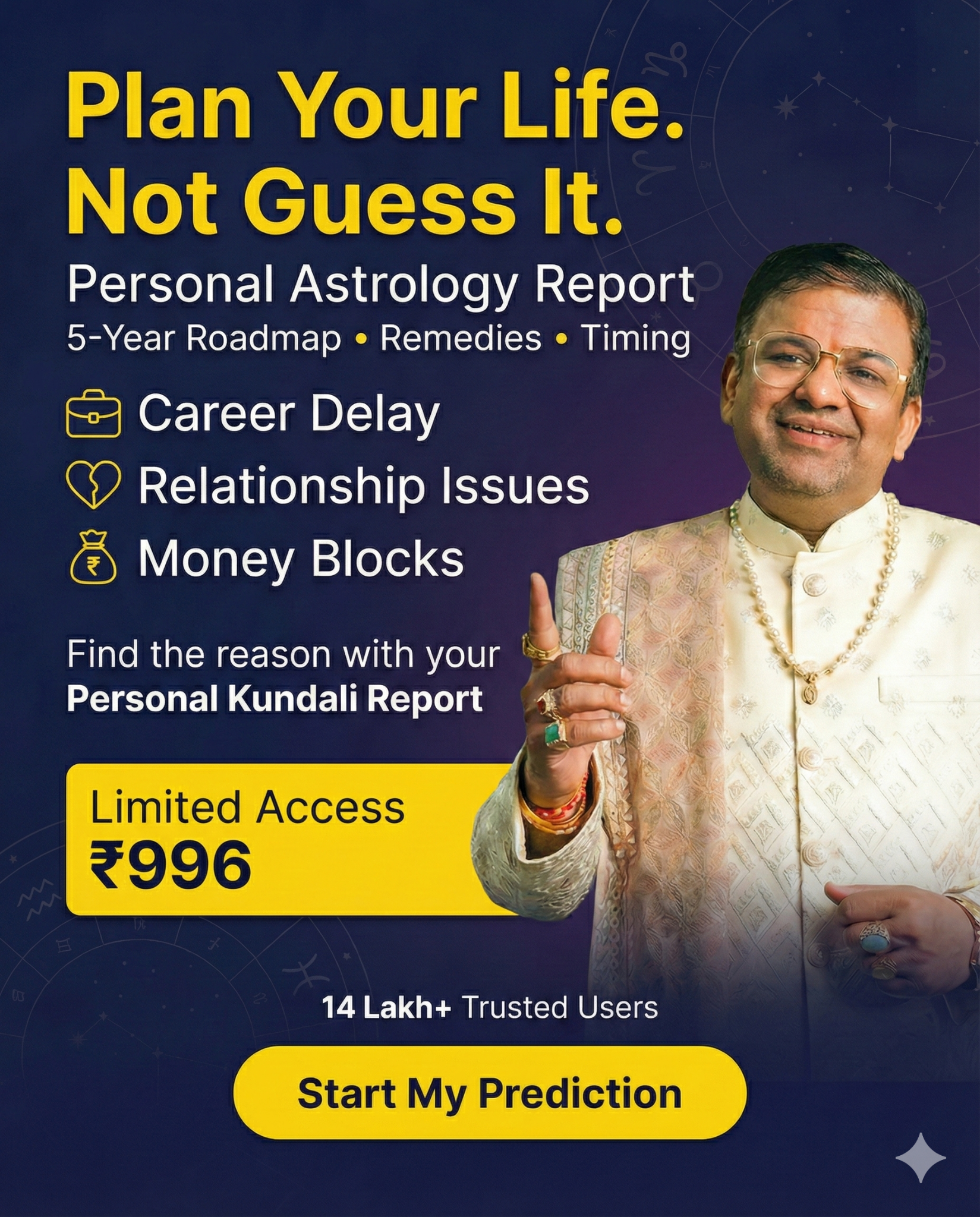 Acharya Lavbhushan Facebook ad: Aapki Personalised Kundli, Exact Insights