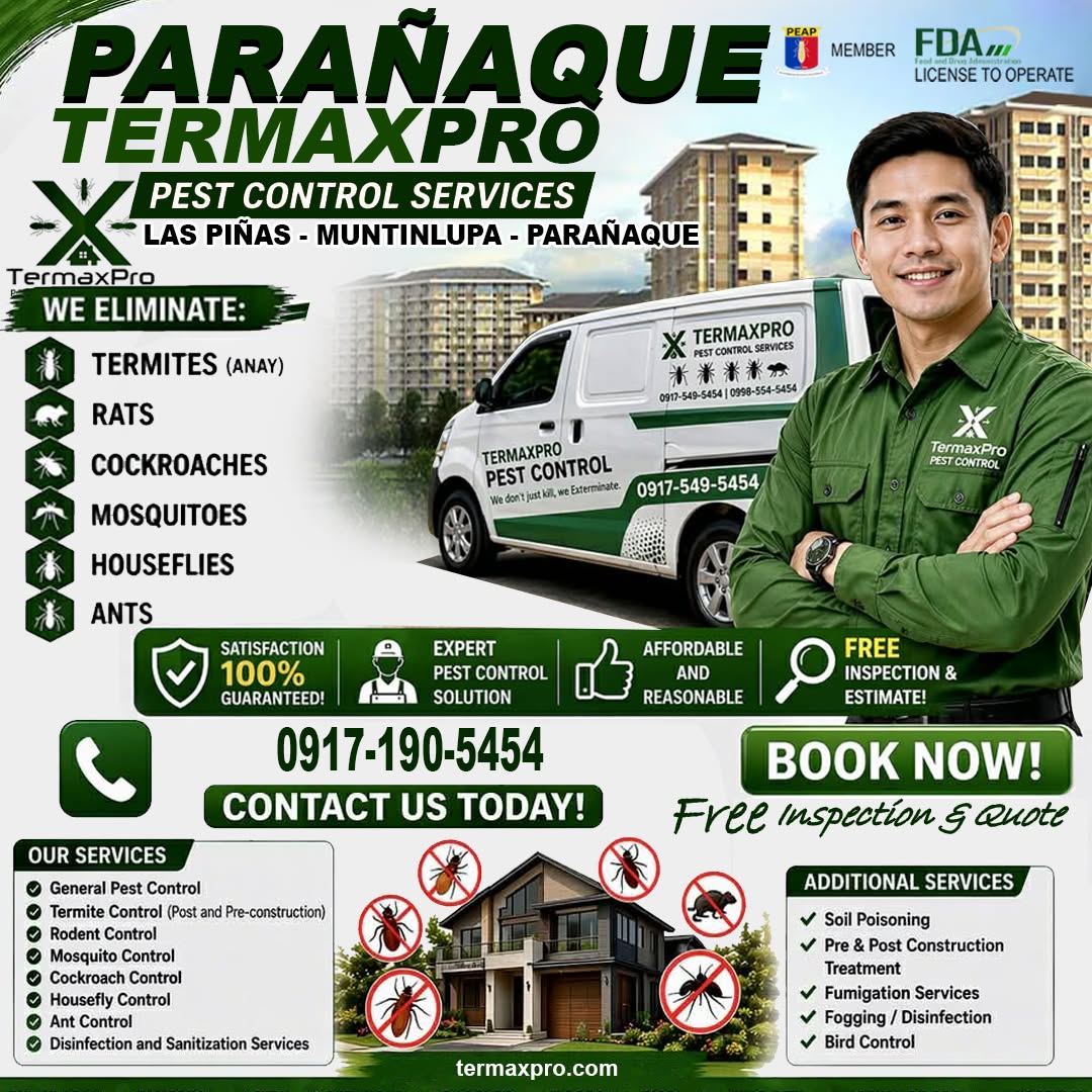 Pest Control/Anay Control -Muntinlupa,Parañaque,Las Piñas Facebook ad: Your Trusted Partner in Professional Pest Management.