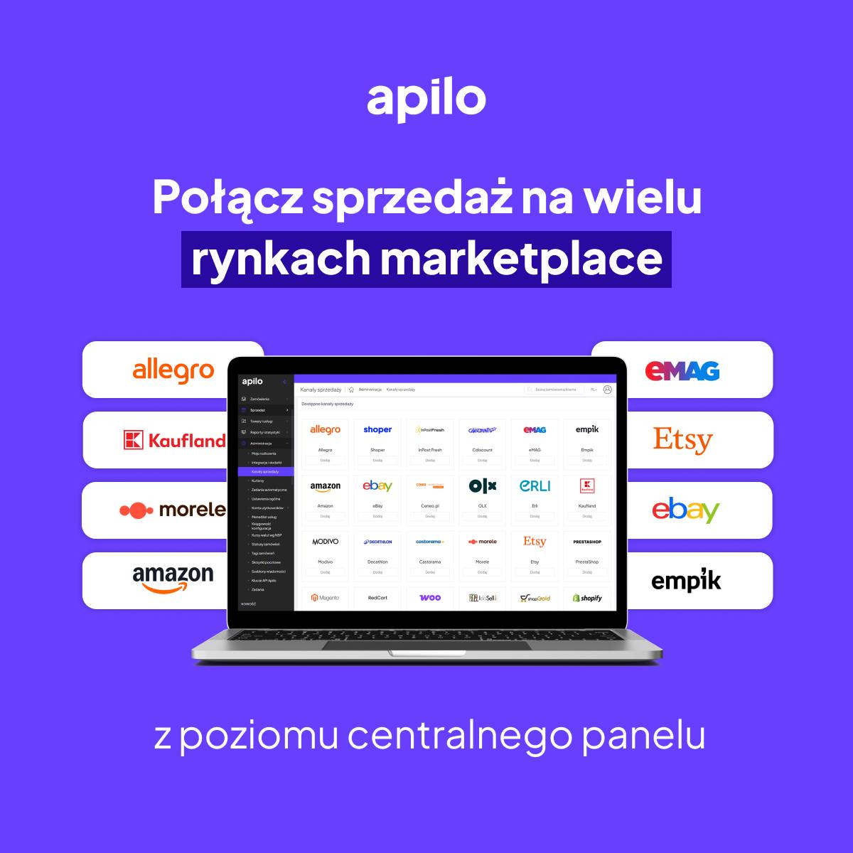 Apilo Facebook ad: Chcesz rozwijać sprzedaż na wielu rynkach marketplace… ale…
