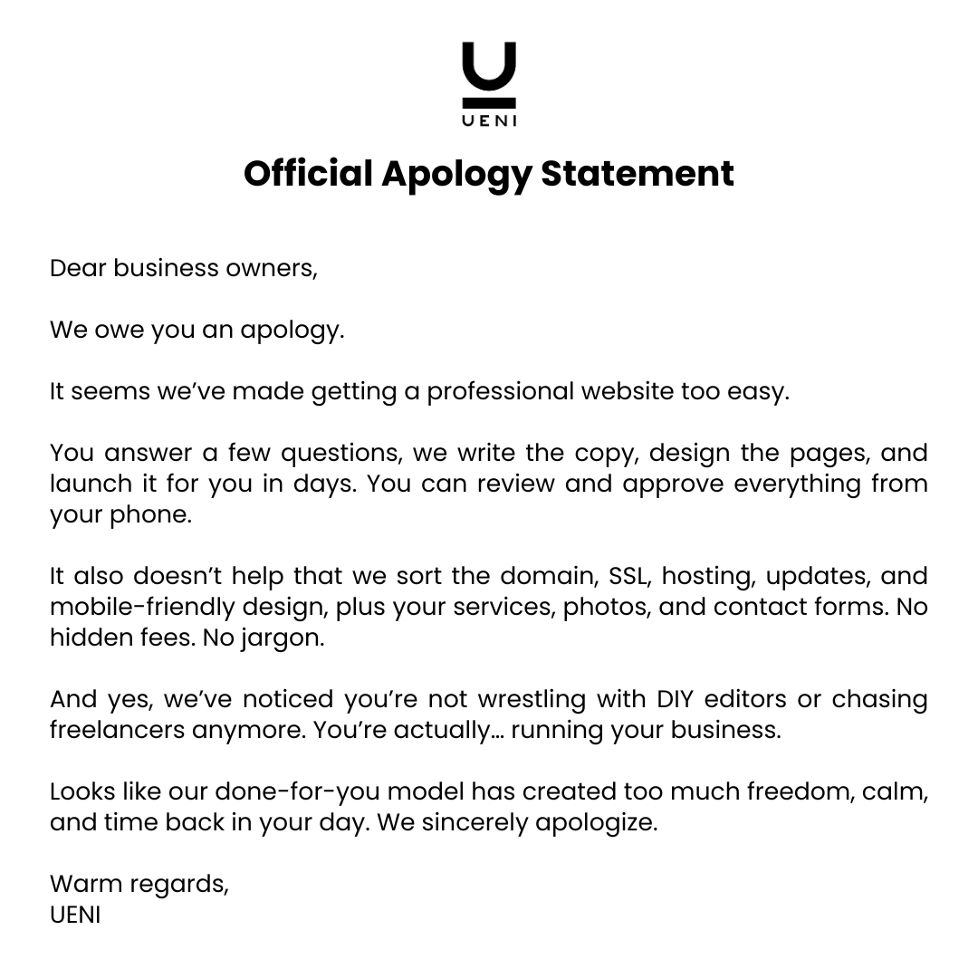 UENI.com Facebook ad