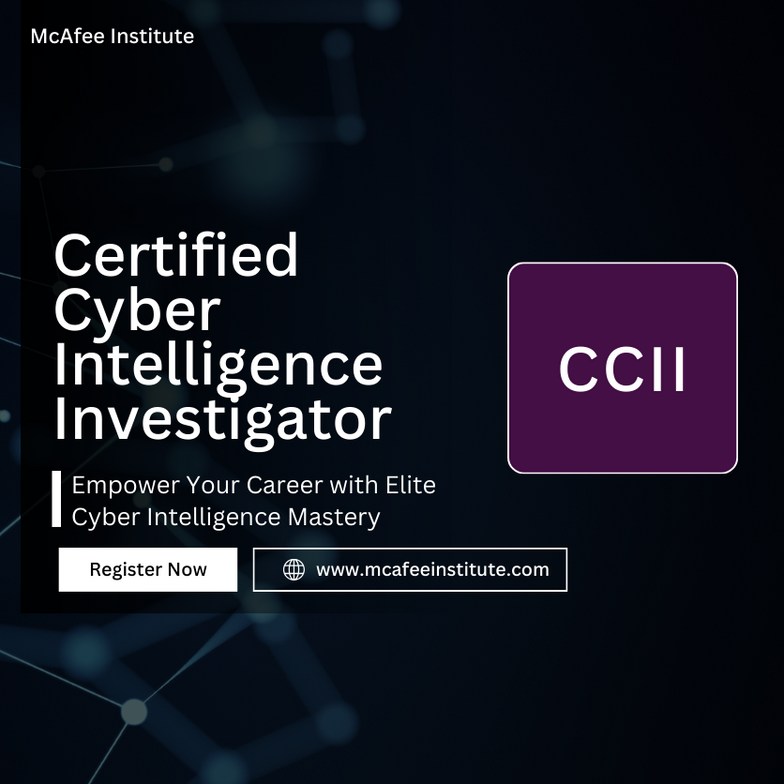 McAfee Institute Facebook ad: Enrollment in McAfee Institute certification programs…