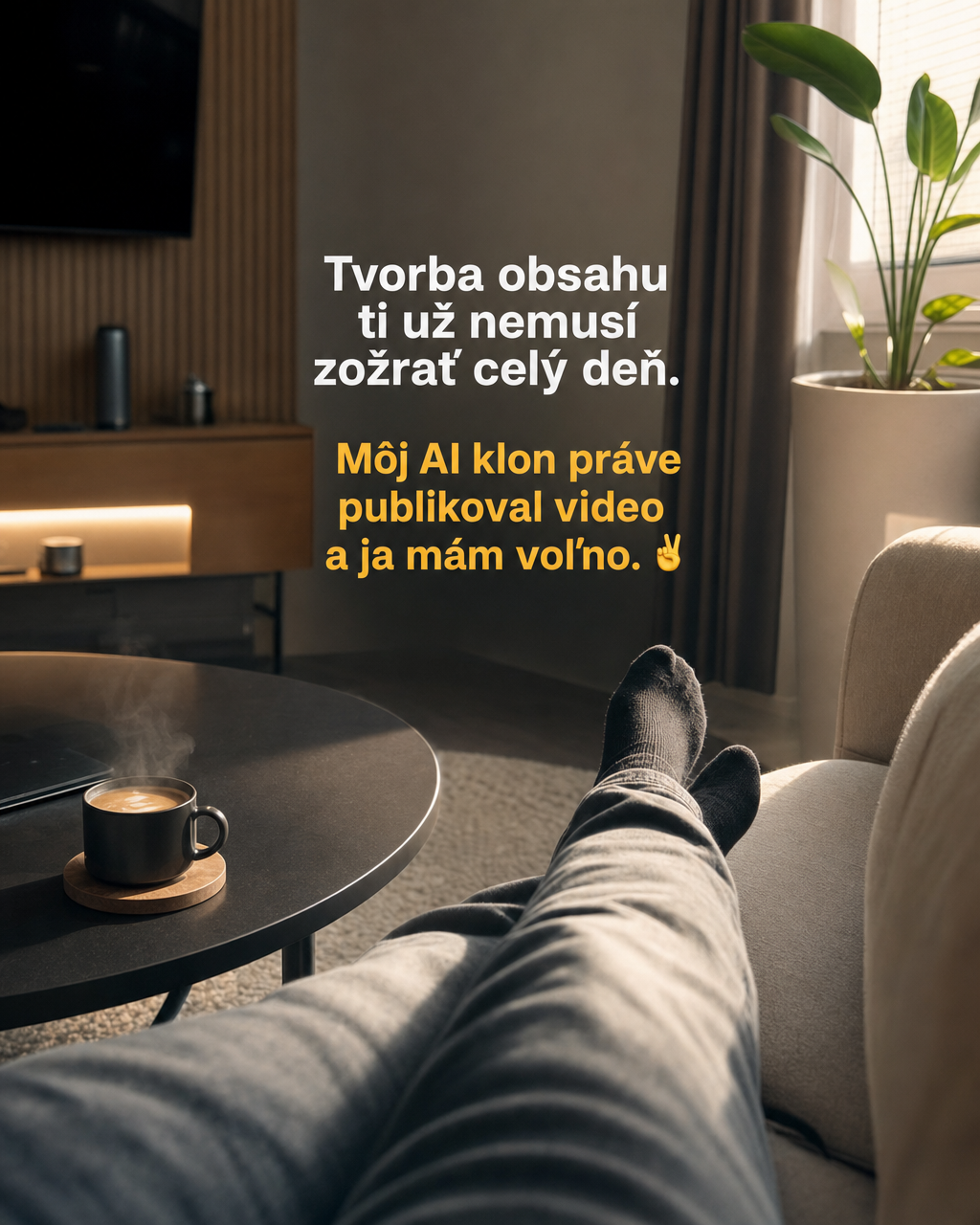 Tvorca David Facebook ad: AI avatar čo tvorí obsah, ty oddychuješ