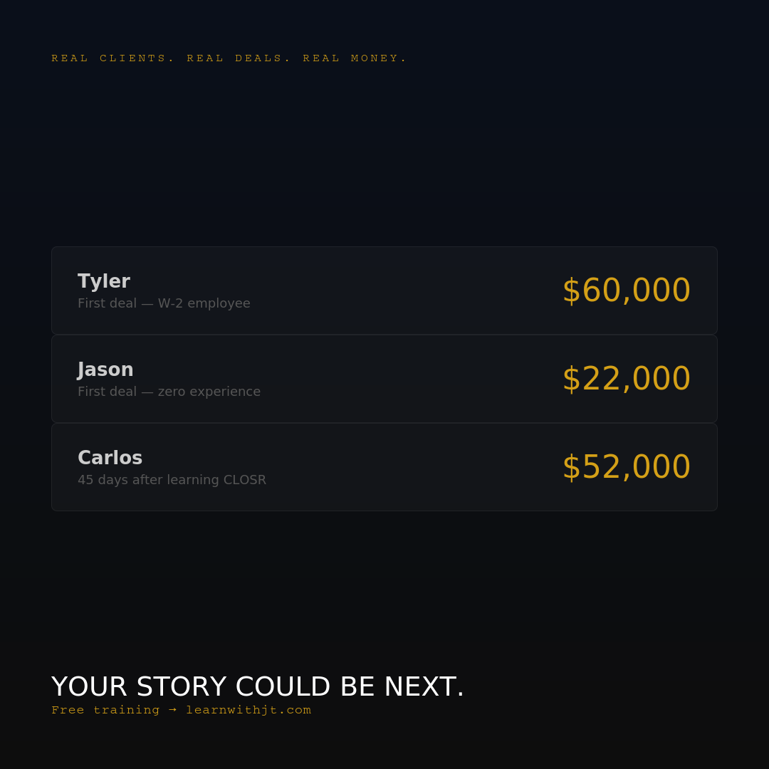 JT Sudderth Facebook ad: The 5 Step System Behind $15M in Wholesale Deals. Free…