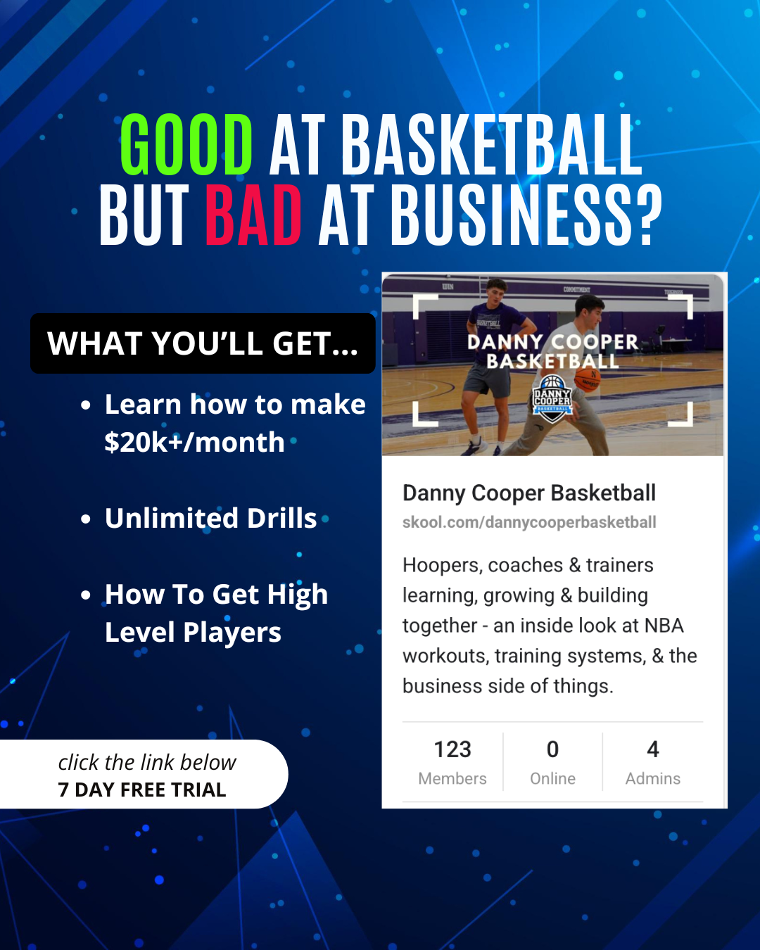 Danny Cooper Basketball Facebook ad: BEST Basketball Community