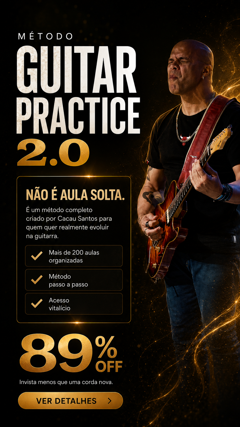 Cacau Santos Facebook ad: Pare de ignorar sua evolução na guitarra.