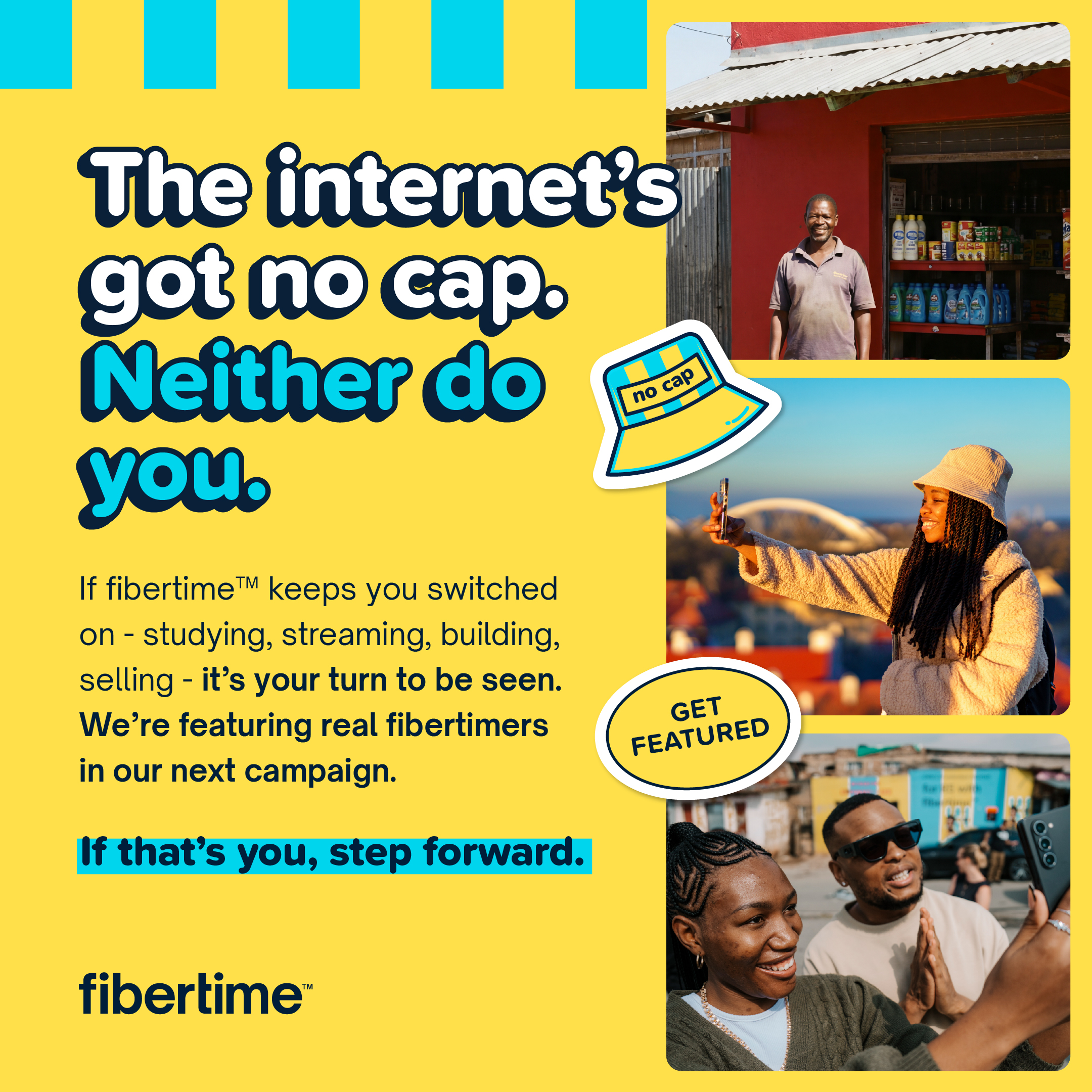 Fibertime Facebook ad: We’re featuring real fibertimers in our next campaign