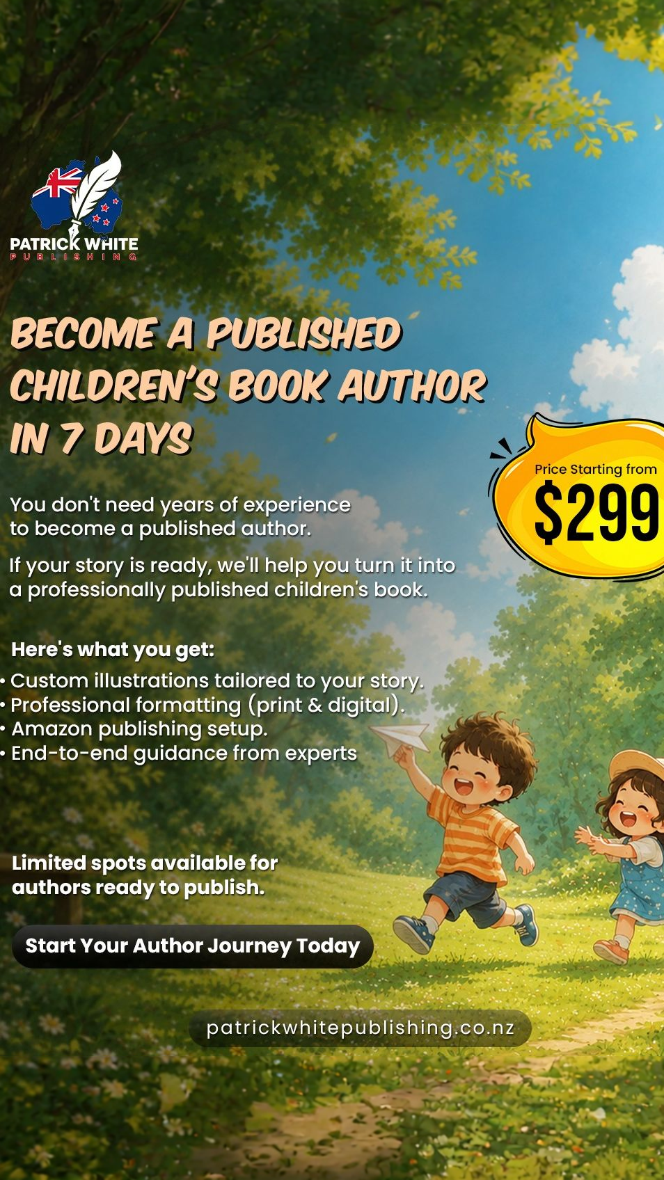Patrick White Publishing Facebook ad