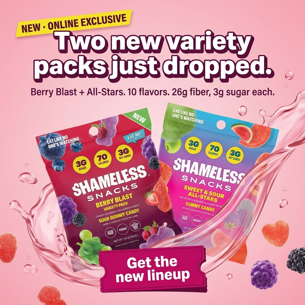 Shameless Snacks Facebook ad