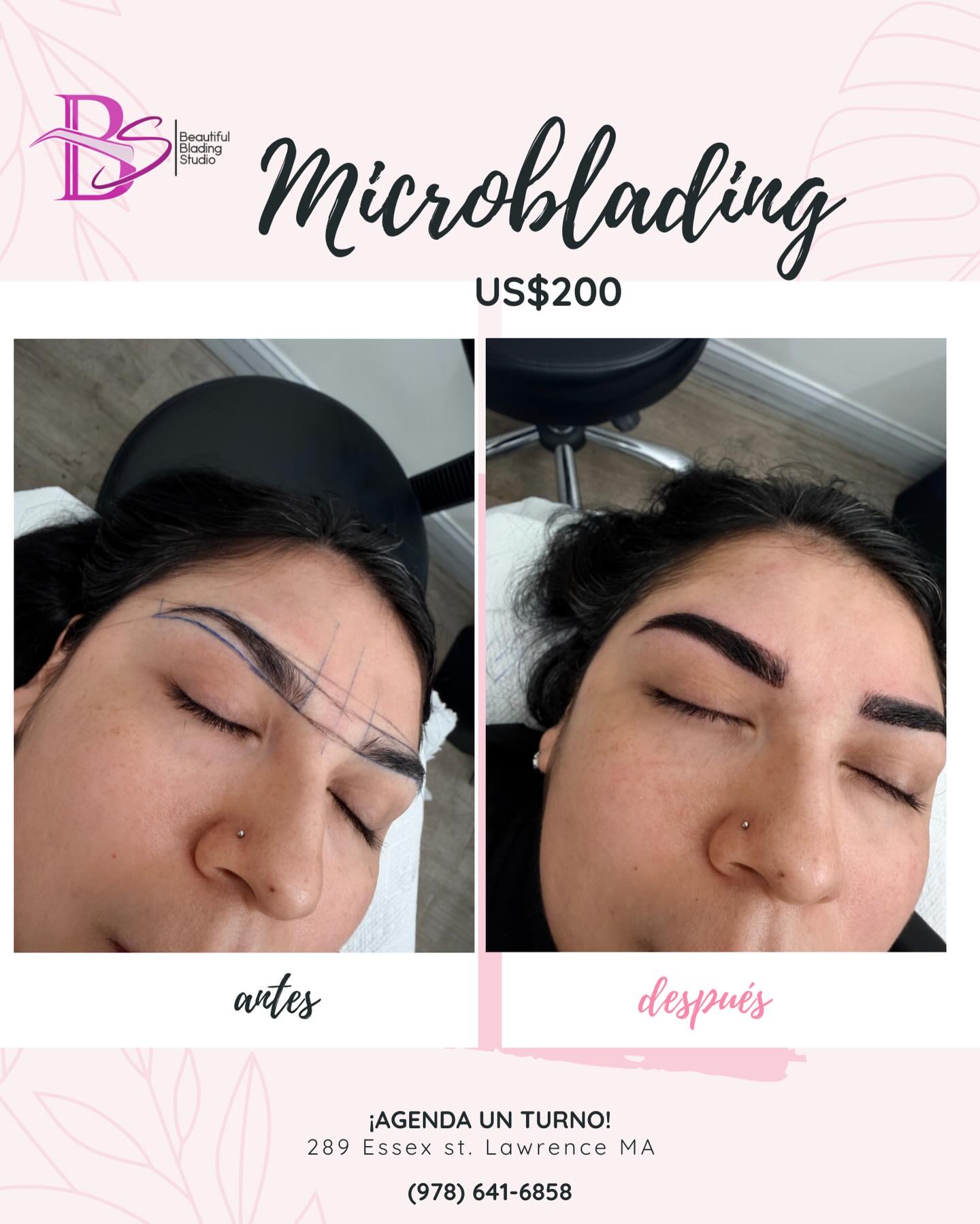 Beautiful Blading Studio Facebook ad: Super especial de Micropigmentación de cejas o labios…