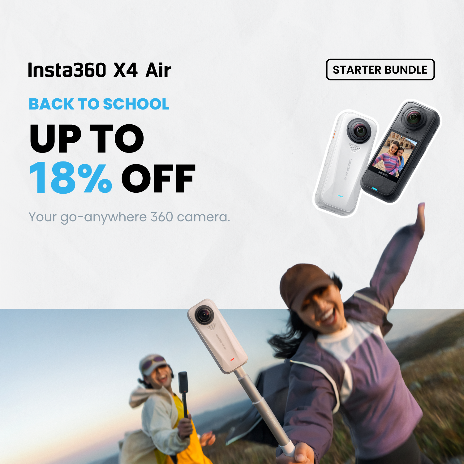 Insta360UK Facebook ad: Insta360 BACK TO SCHOOL DAYS