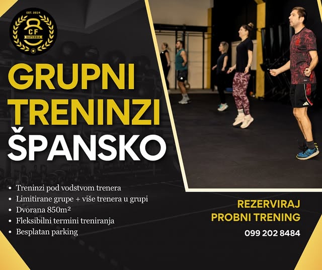CF Superbia Facebook ad: Ako tražiš organiziran, kvalitetan i ozbiljno vođen trening…