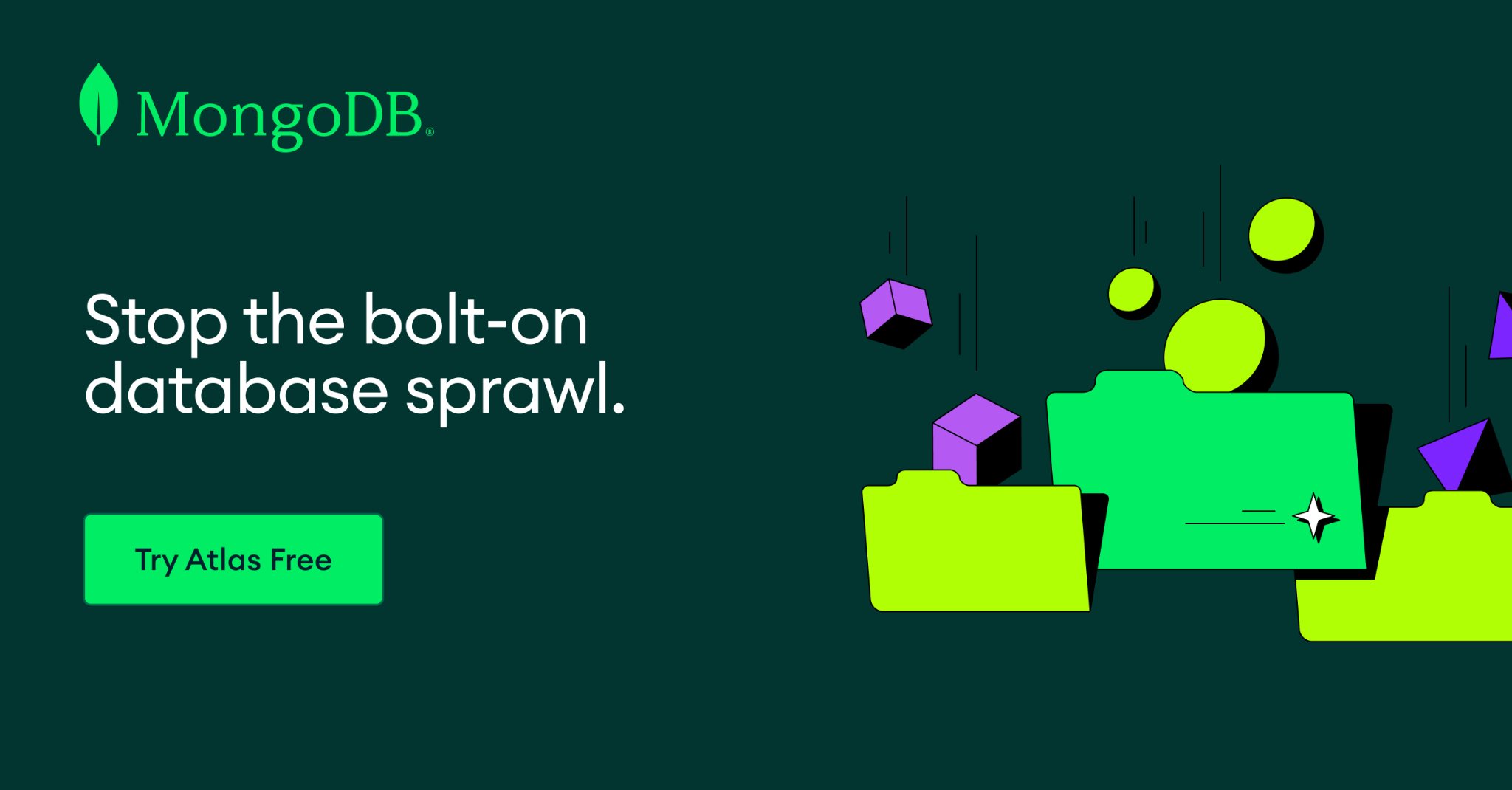 MongoDB Facebook ad: One database for any use case.