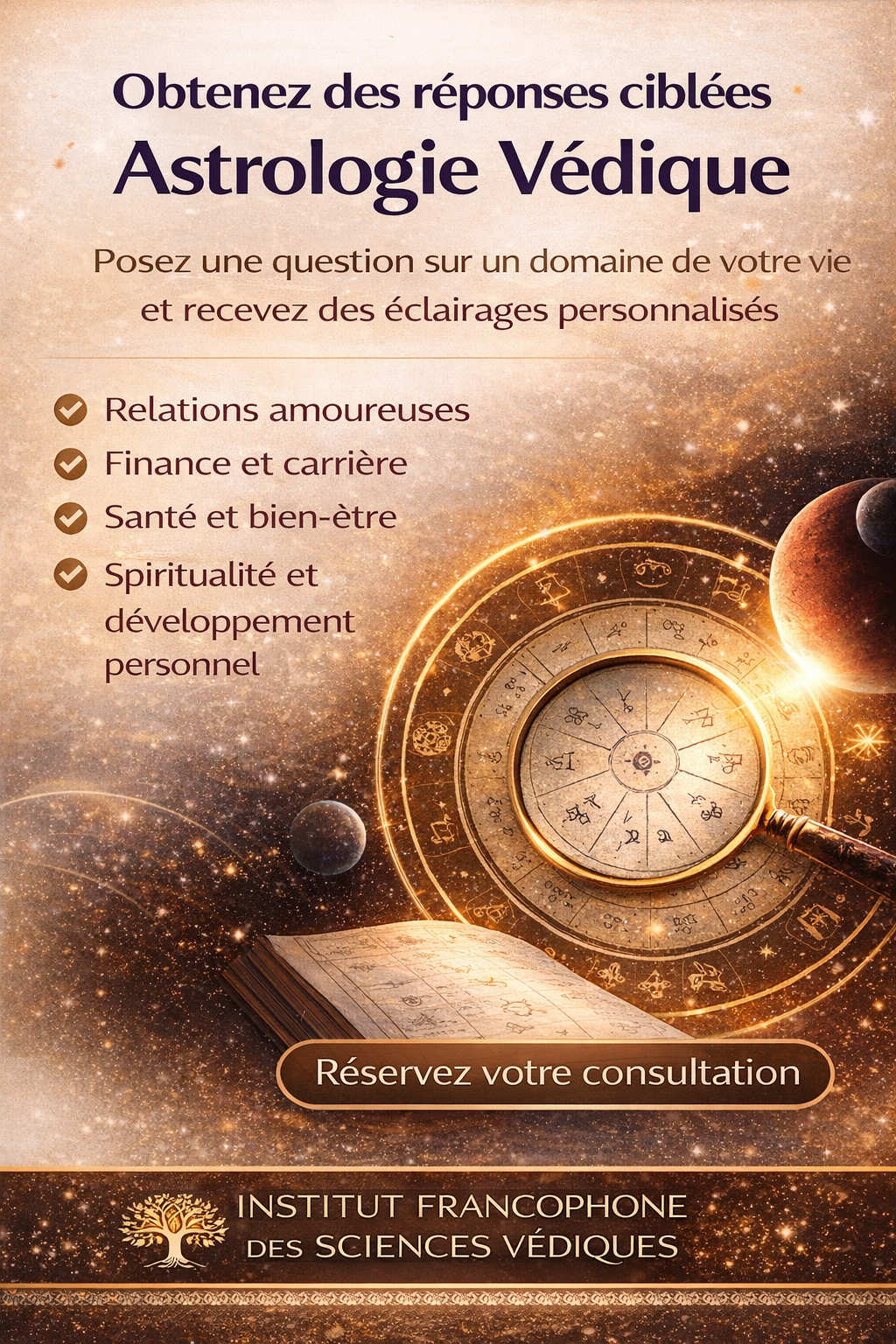 Institut Francophone des Sciences Védiques Facebook ad