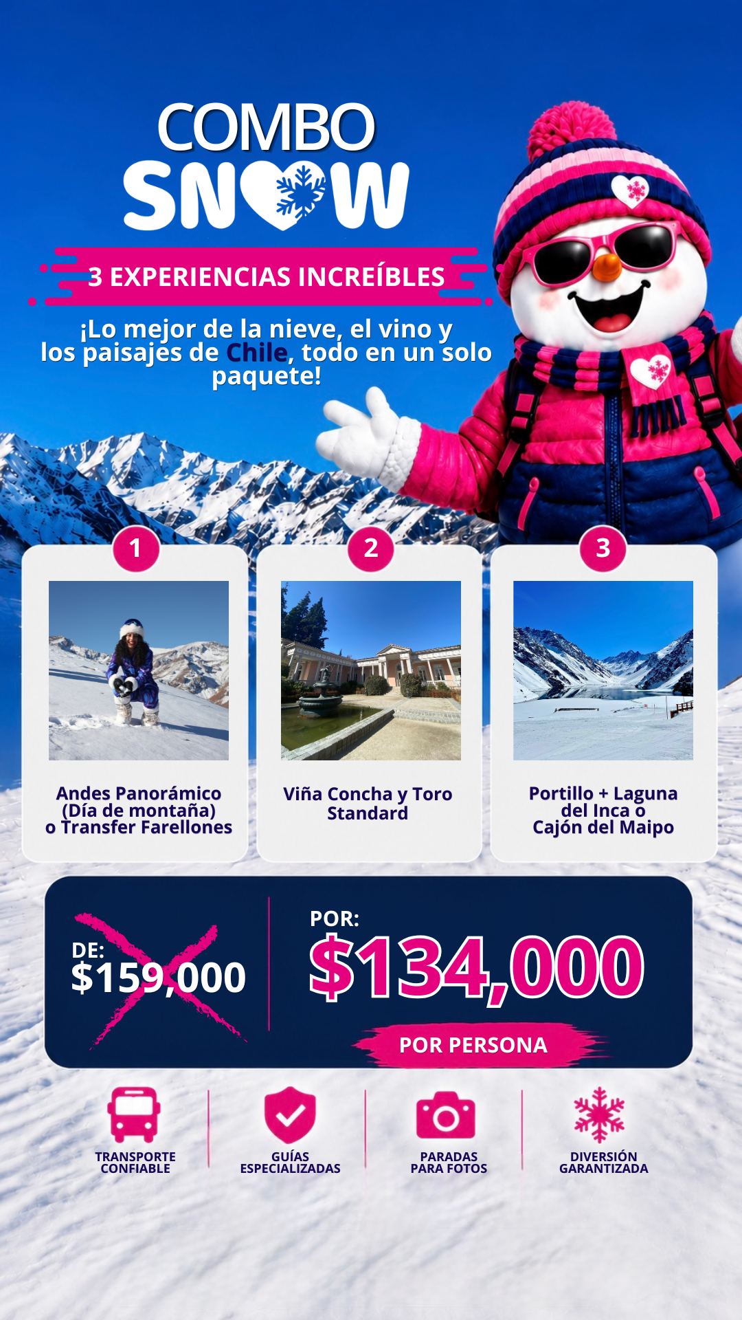 snowtours_chile Facebook ad: Chatea con nosotros