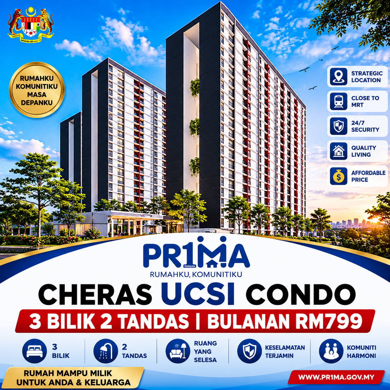 KLANG Valley 123 Property Facebook ad: 3/4Bilik Gaji Rm3300 can apply
