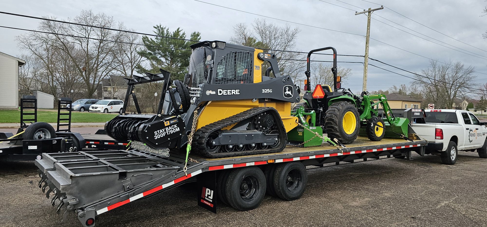 Premier Rental Facebook ad: Rain or shine, we deliver on time!