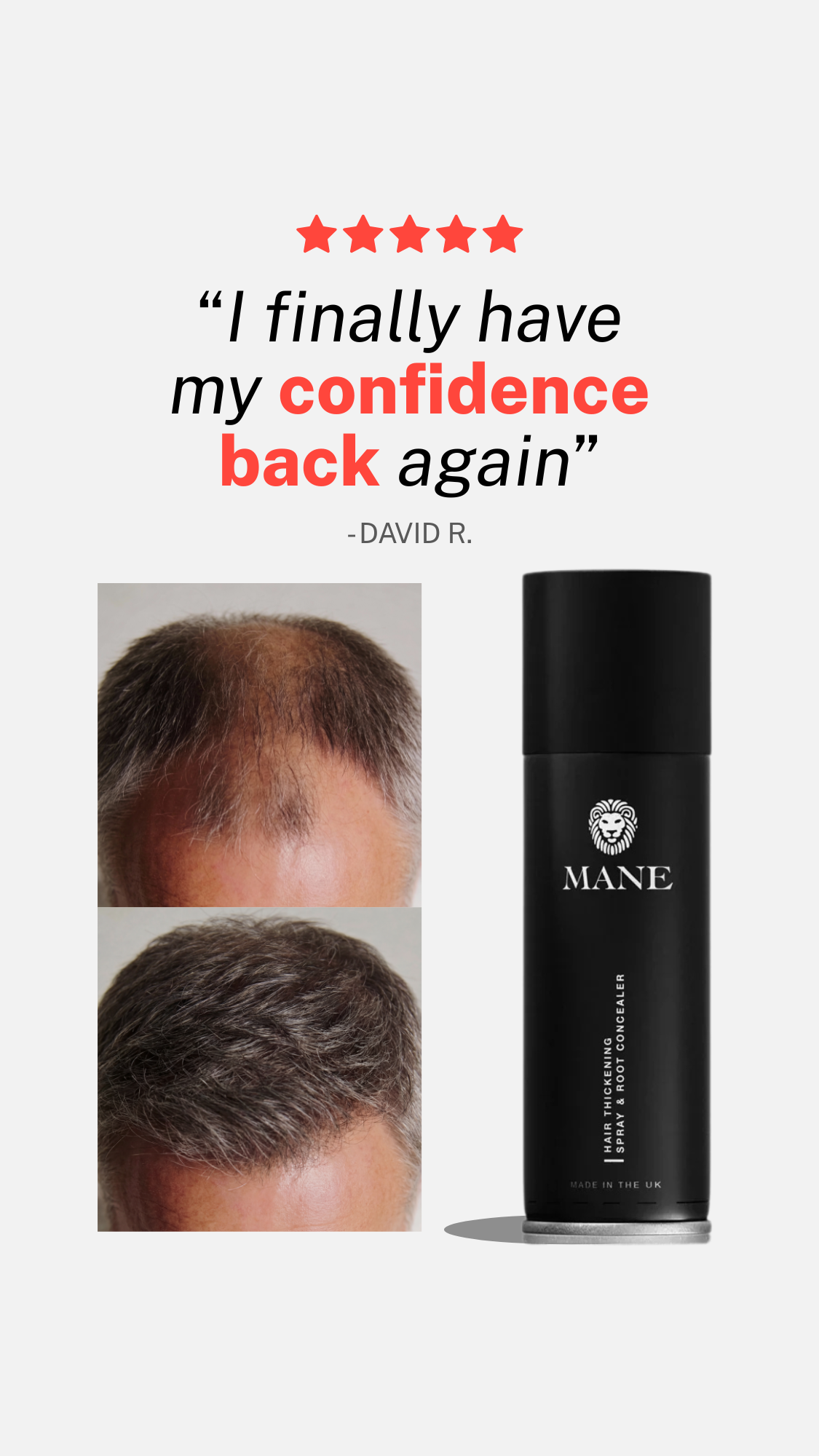 Mane Europe Hair Thickening Products Facebook ad