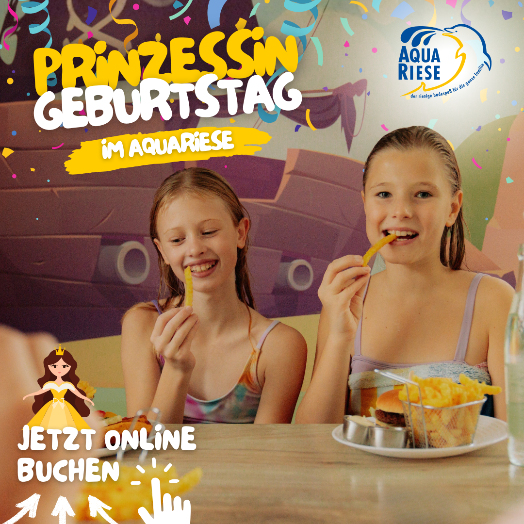 Aqua Riese Facebook ad: Jetzt Geburtstag feiern!
