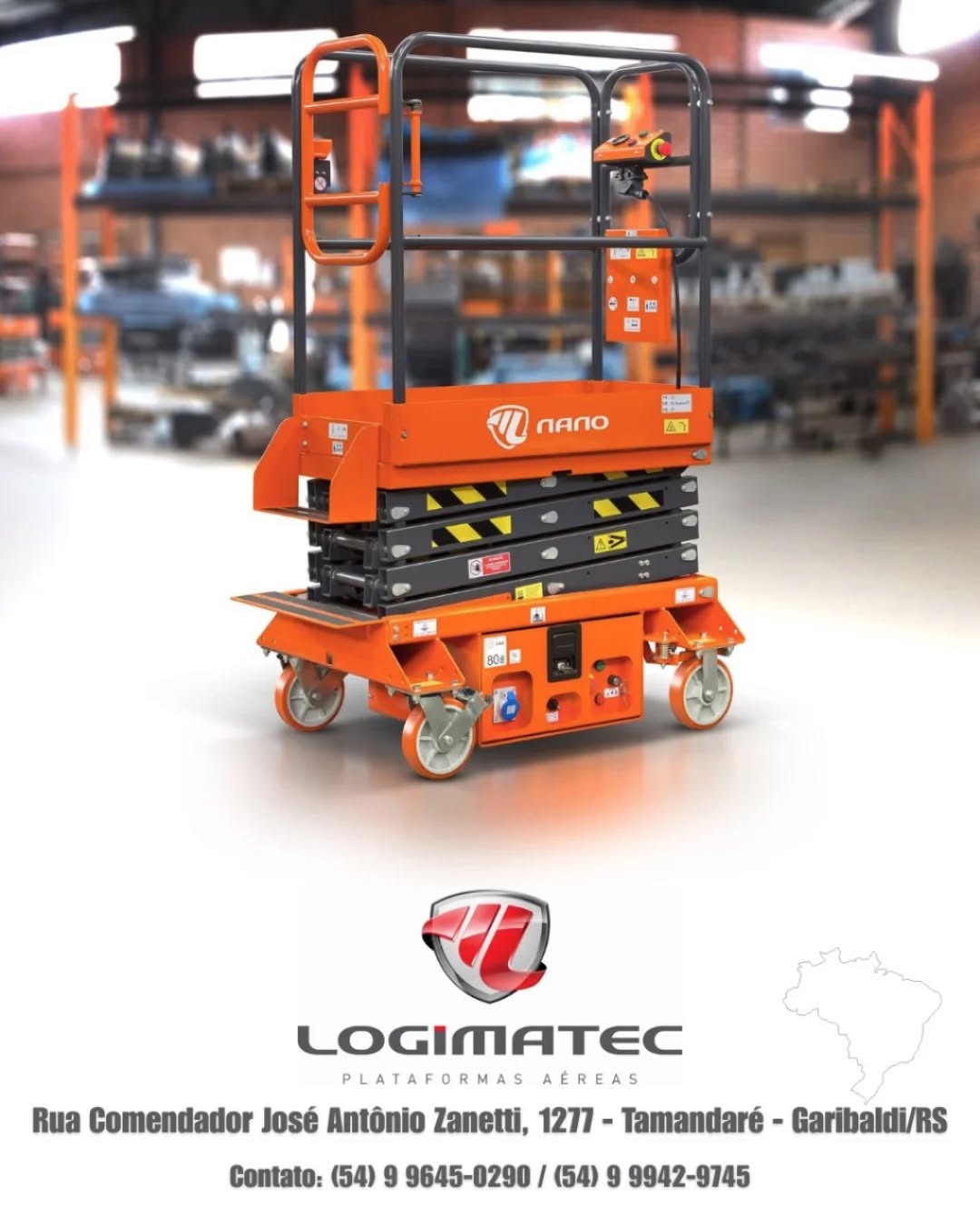 Logimatec Ltda Facebook ad: De Garibaldi para o Brasil: Plataformas Aéreas 100%…