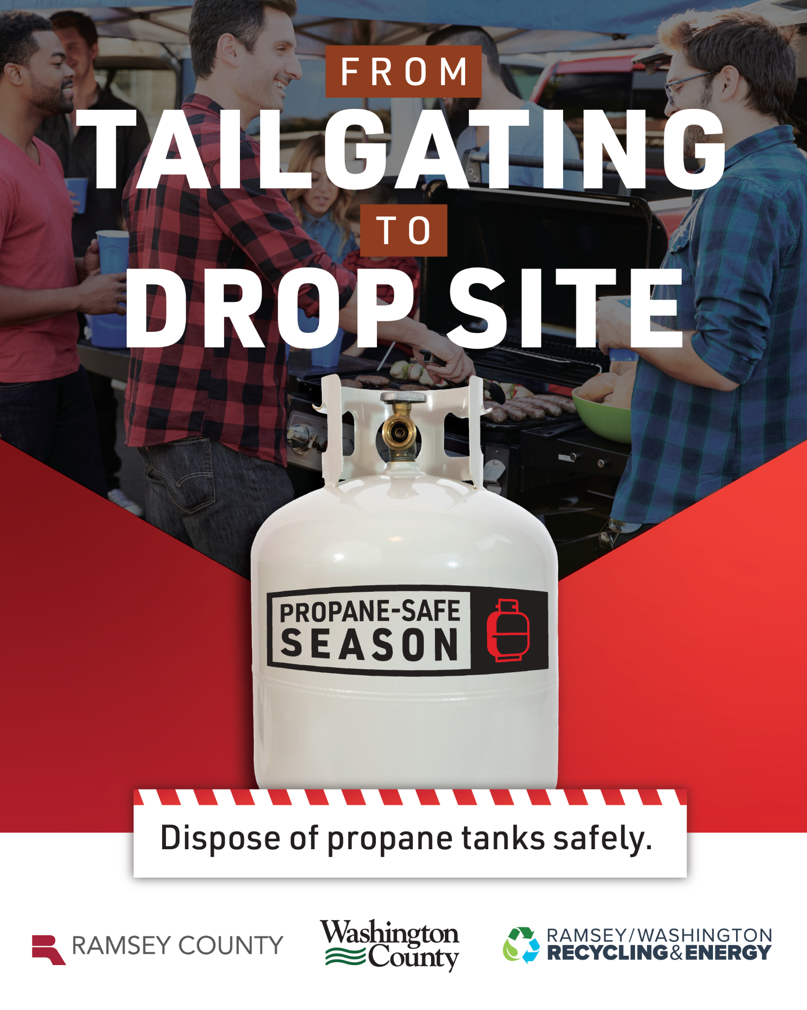 Ramsey/Washington Recycling & Energy Facebook ad: Prepping for a tailgate party?