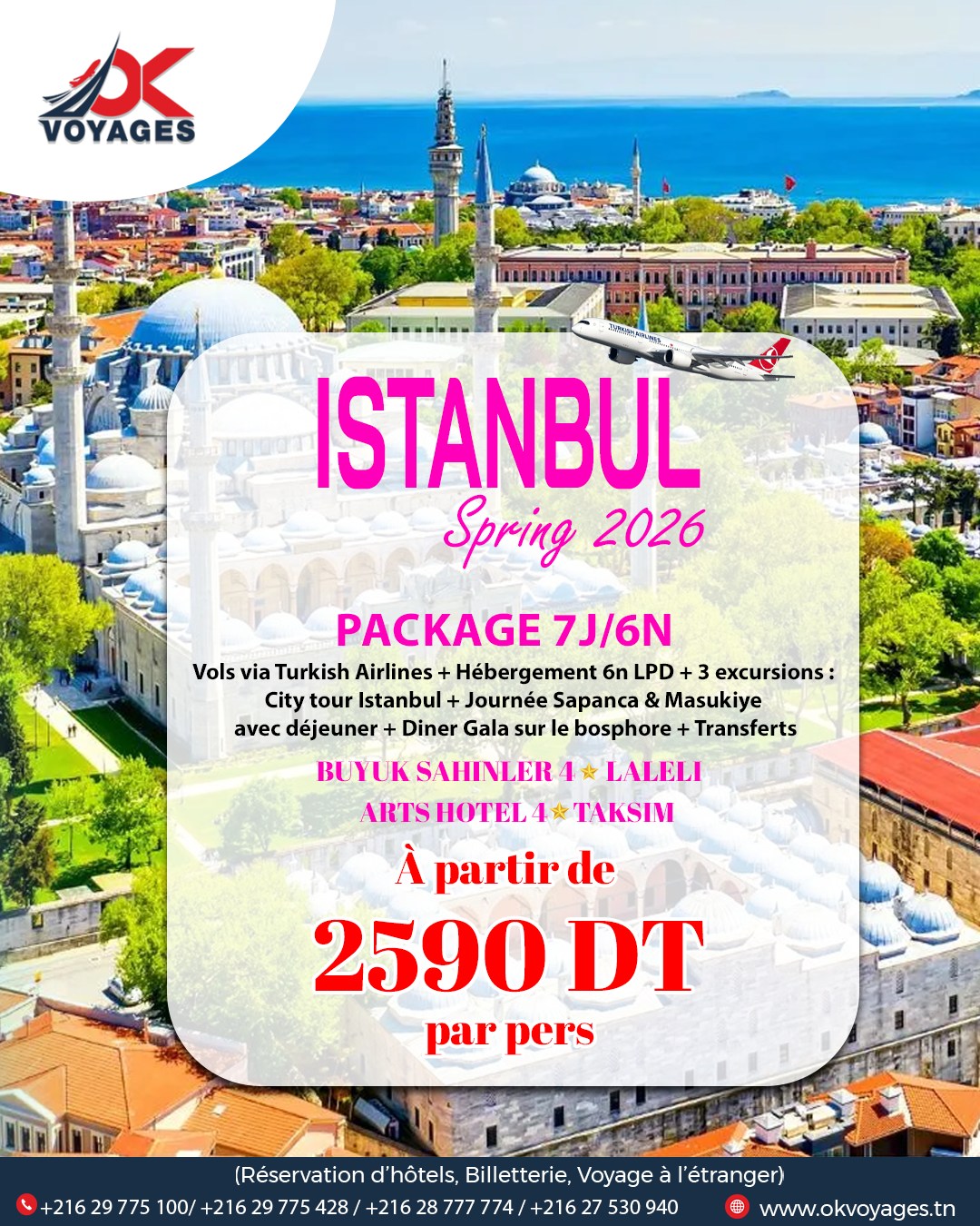 OK Voyages Facebook ad: Istanbul vous attend!