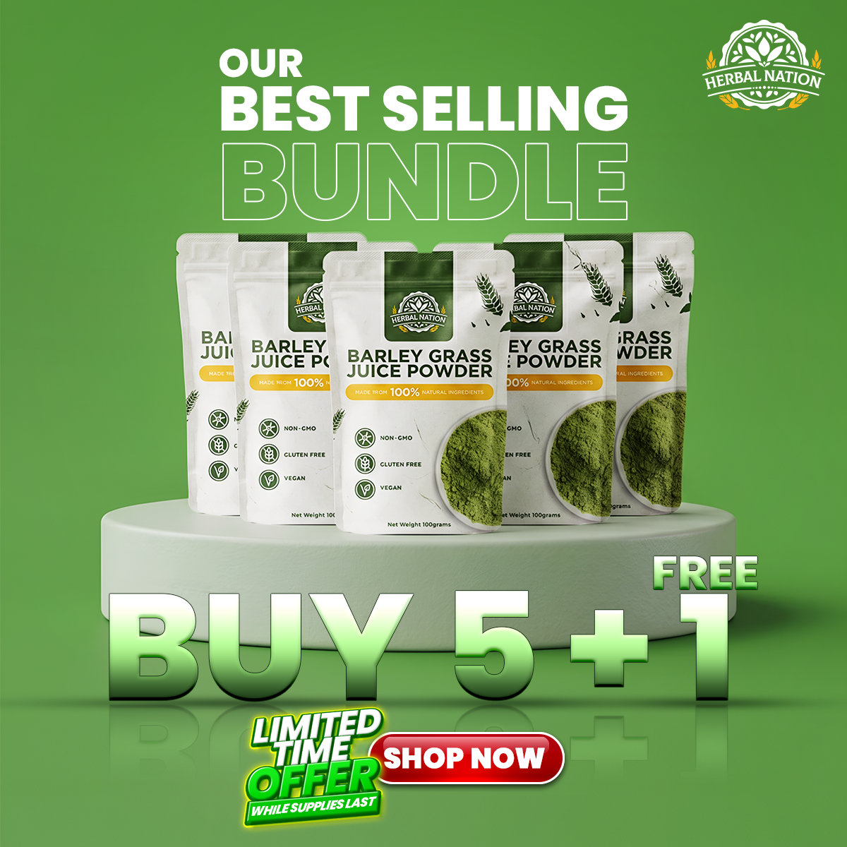 Herbal Nation Facebook ad: Mura at Effective Barley