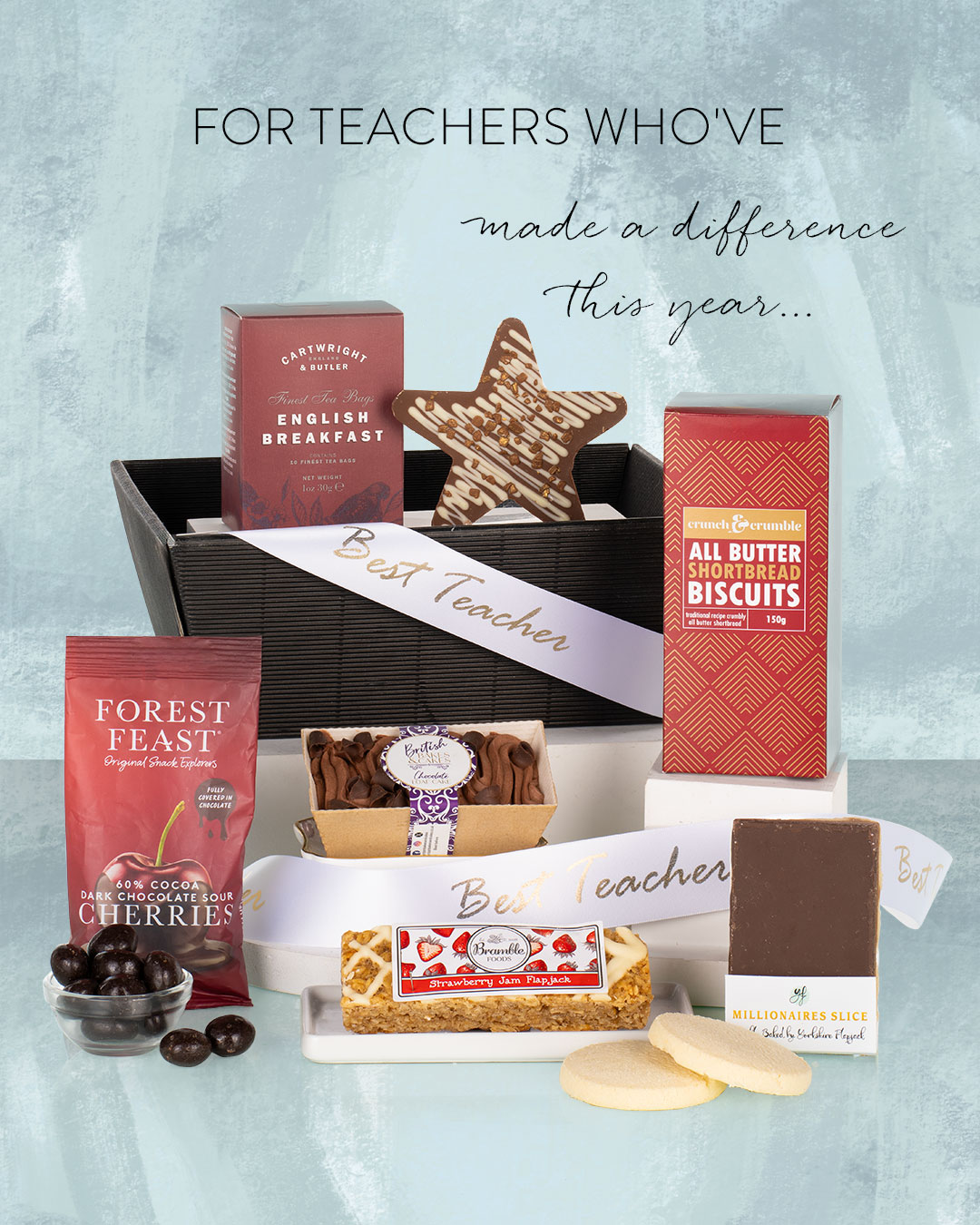 Virginia Hayward Hampers Facebook ad: Thoughtful Gifts for Exceptional Teachers.