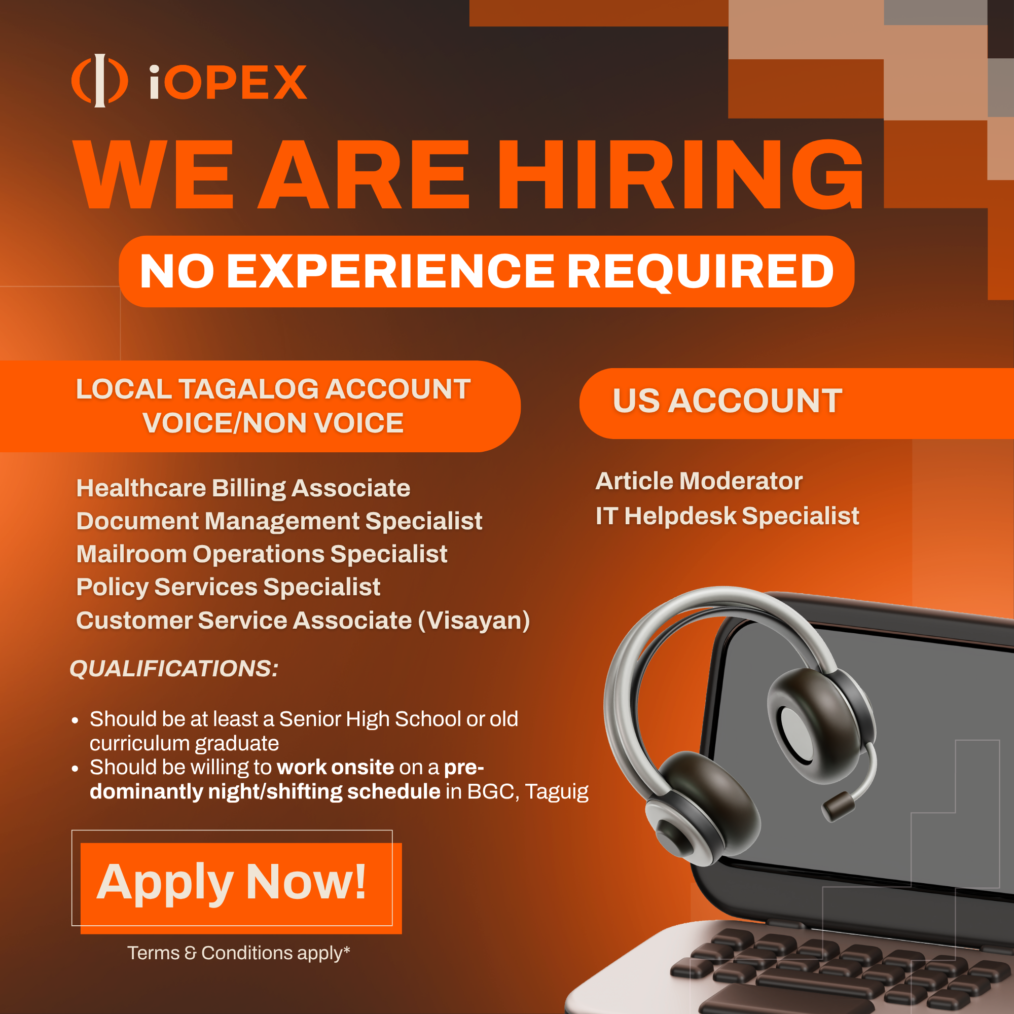 iOPEX Technologies Philippines - Career Hub Facebook ad: Your iOPEXian story starts here!