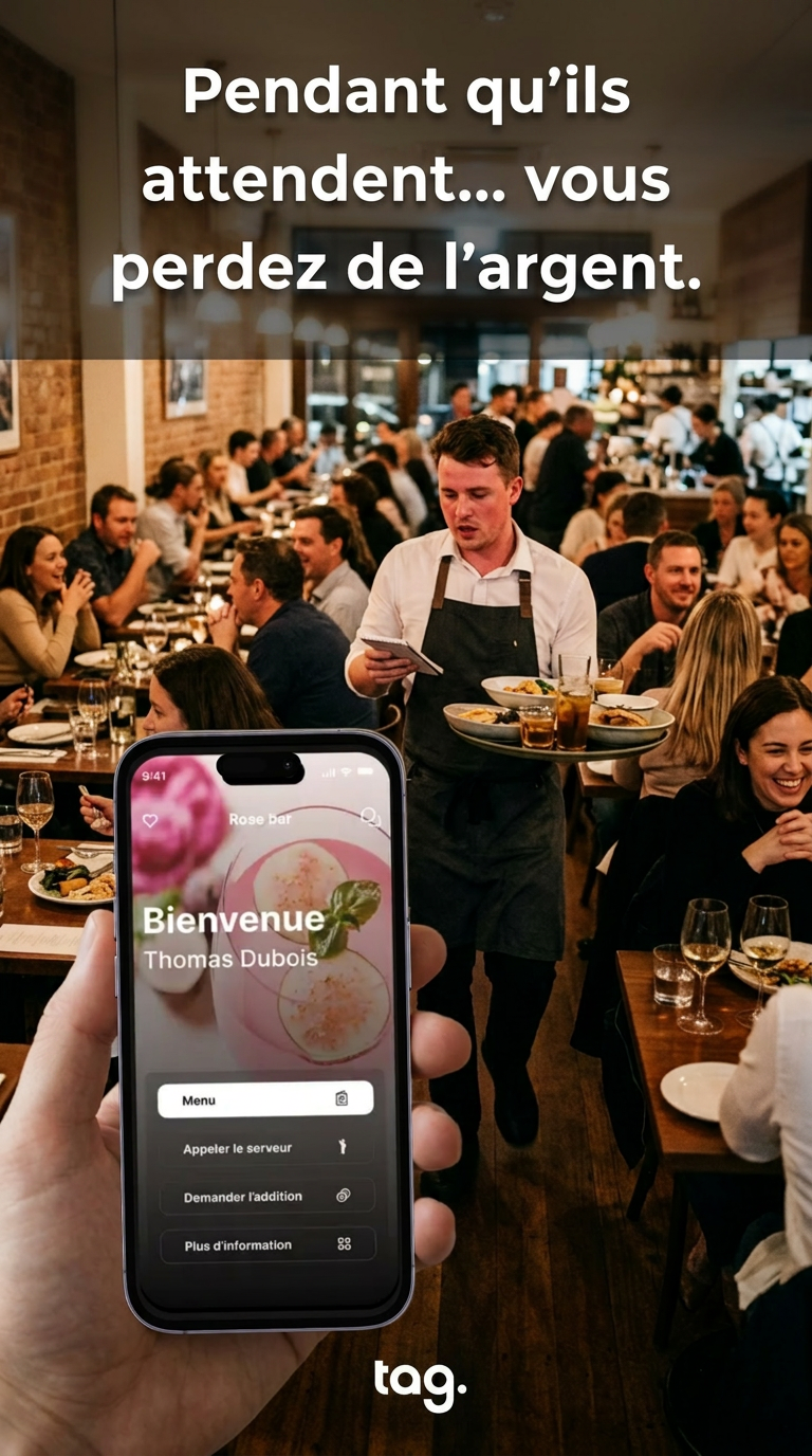 The TAG Facebook ad: Fluidifiez votre service.
