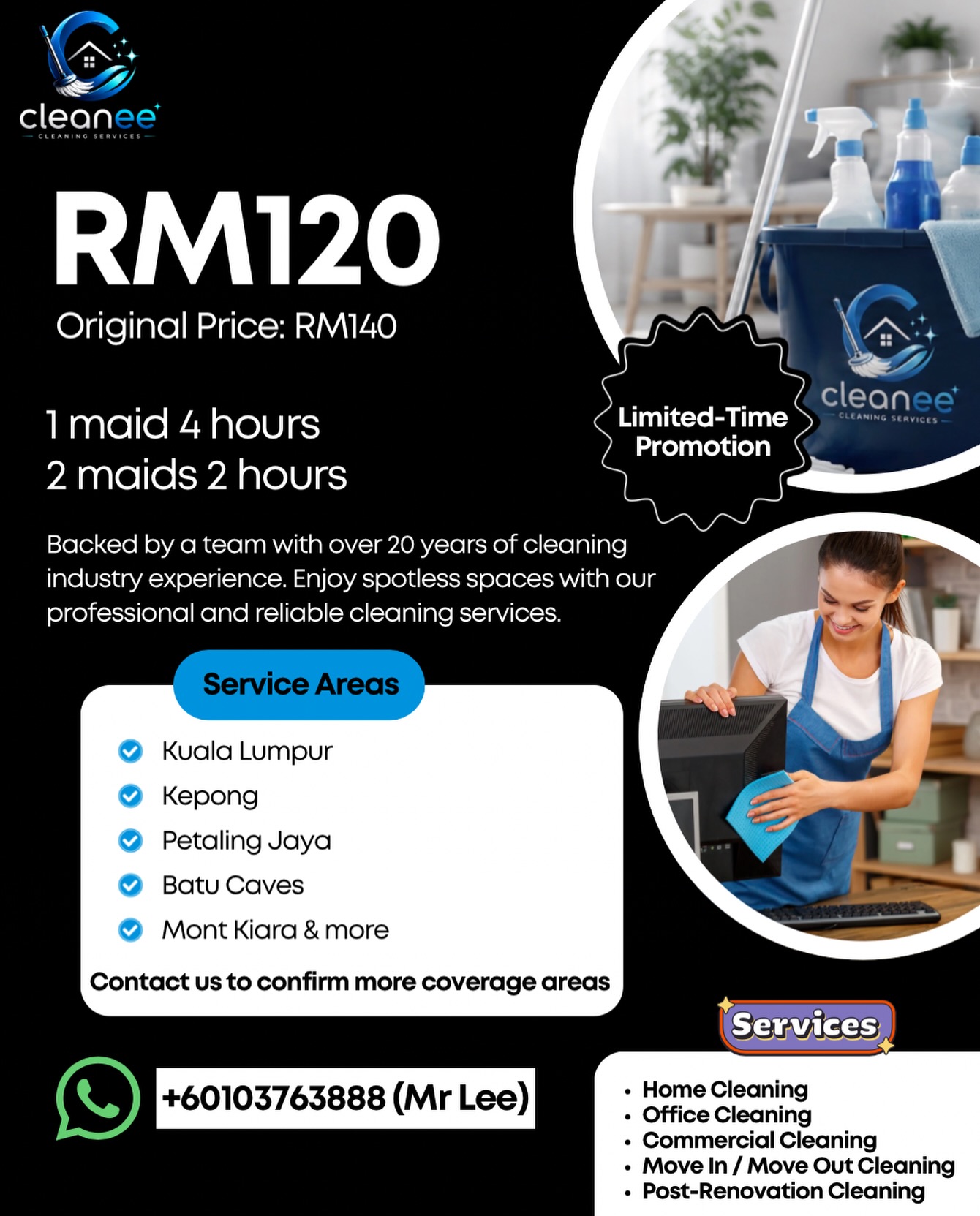 Cleanee Cleaning Services Facebook ad