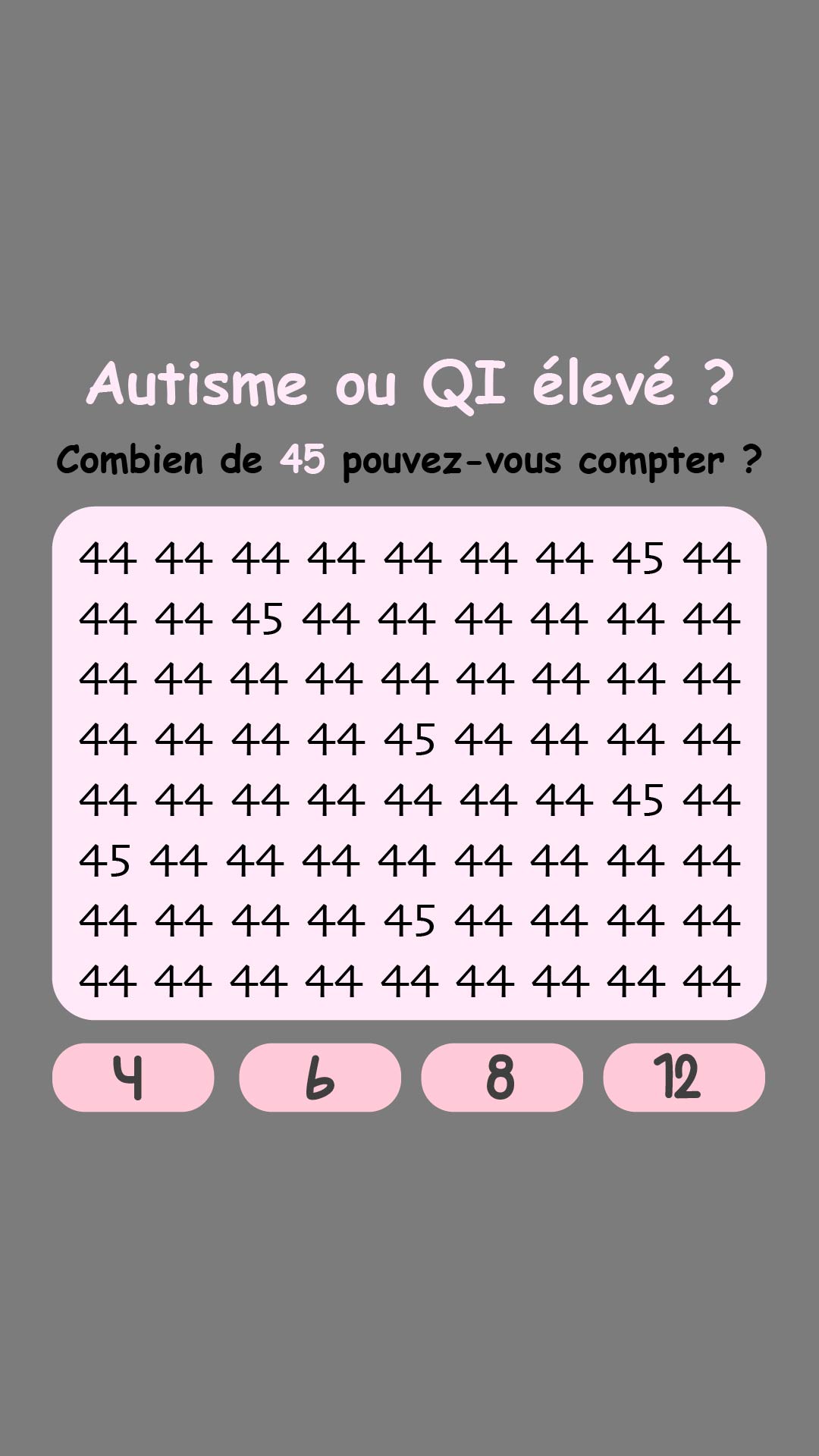 International IQ test Facebook ad