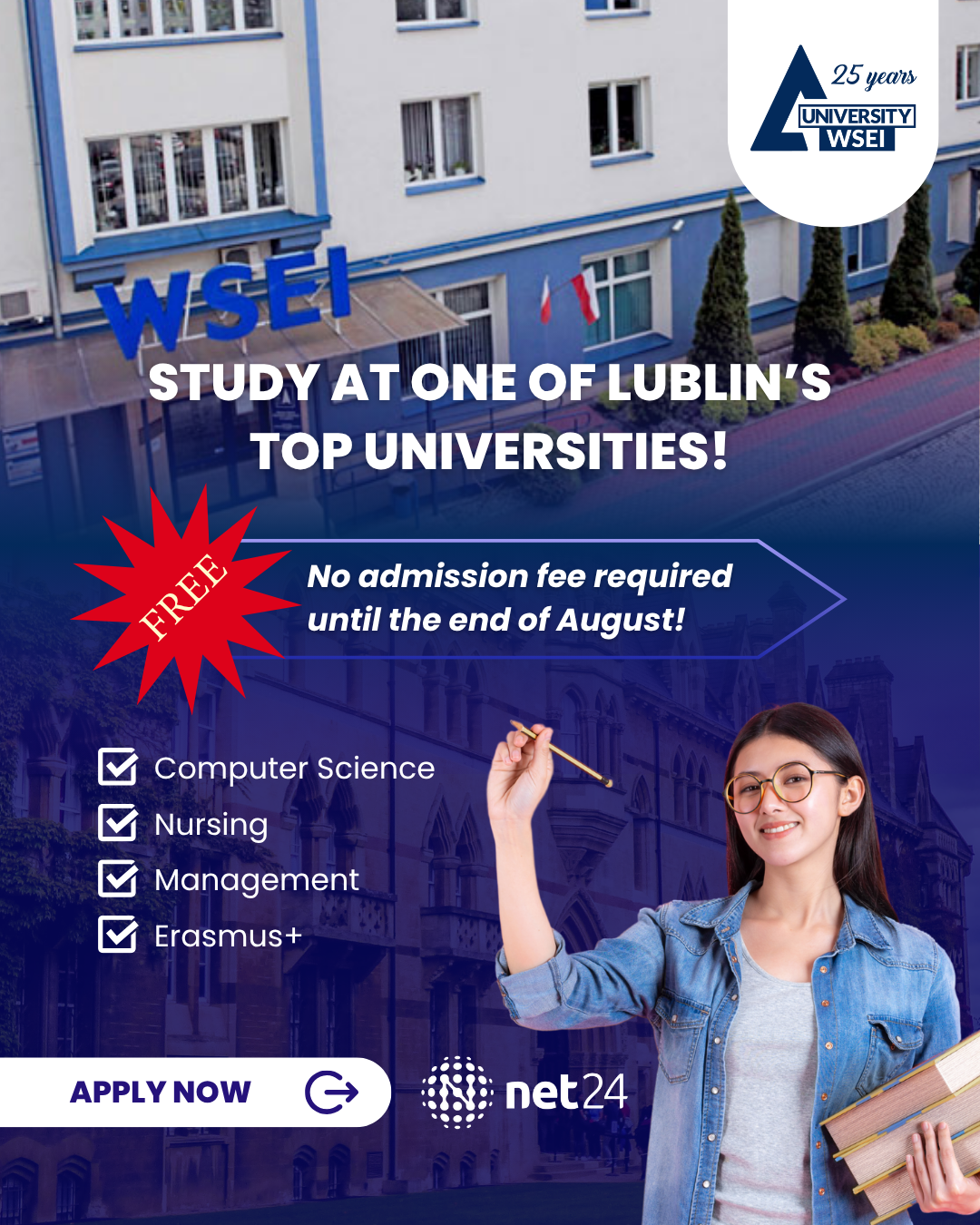 NET24 Facebook ad: Apply now to Poland