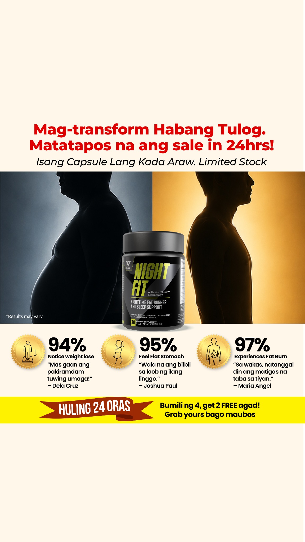 Vlabs NightFit PH Facebook ad