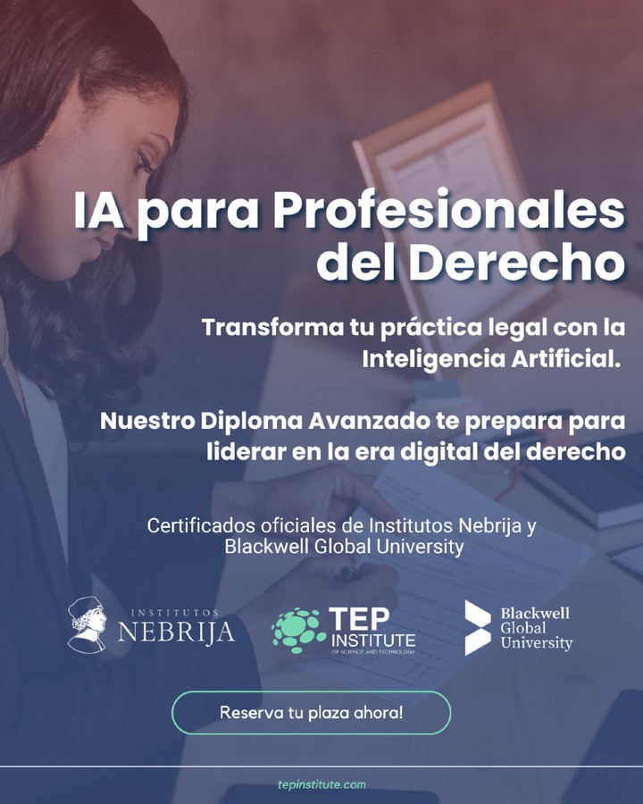TEP Institute Facebook ad: Domina la IA jurídica y accede a nuevas…
