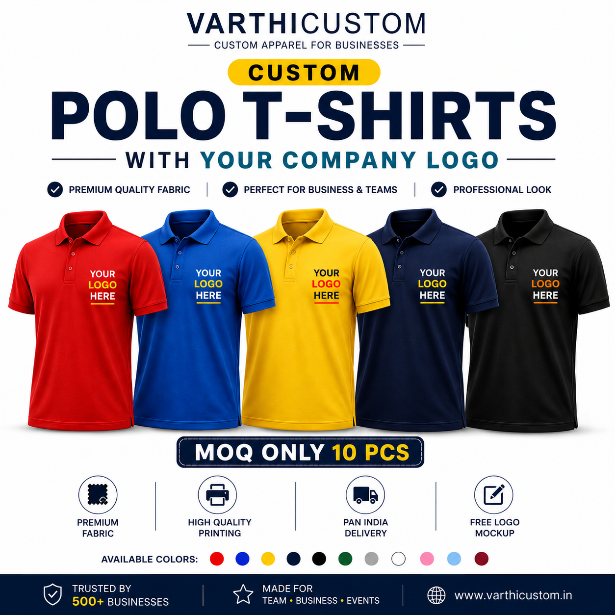 Varthi Custom Facebook ad: Custom Printed T-Shirts | MOQ 10 PCS