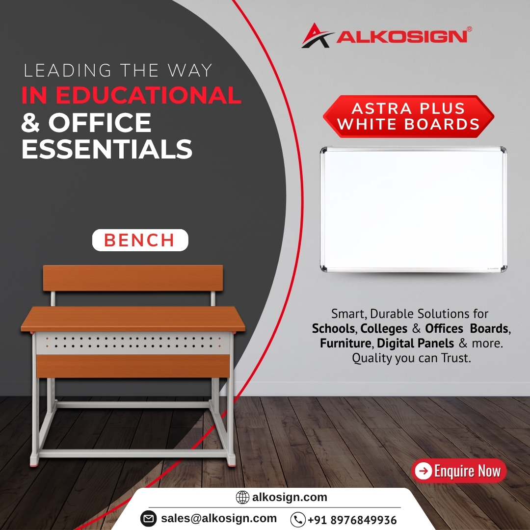 Alkosign Limited Facebook ad: From Benches to Boards, Podiums to Panels, Alkosign…