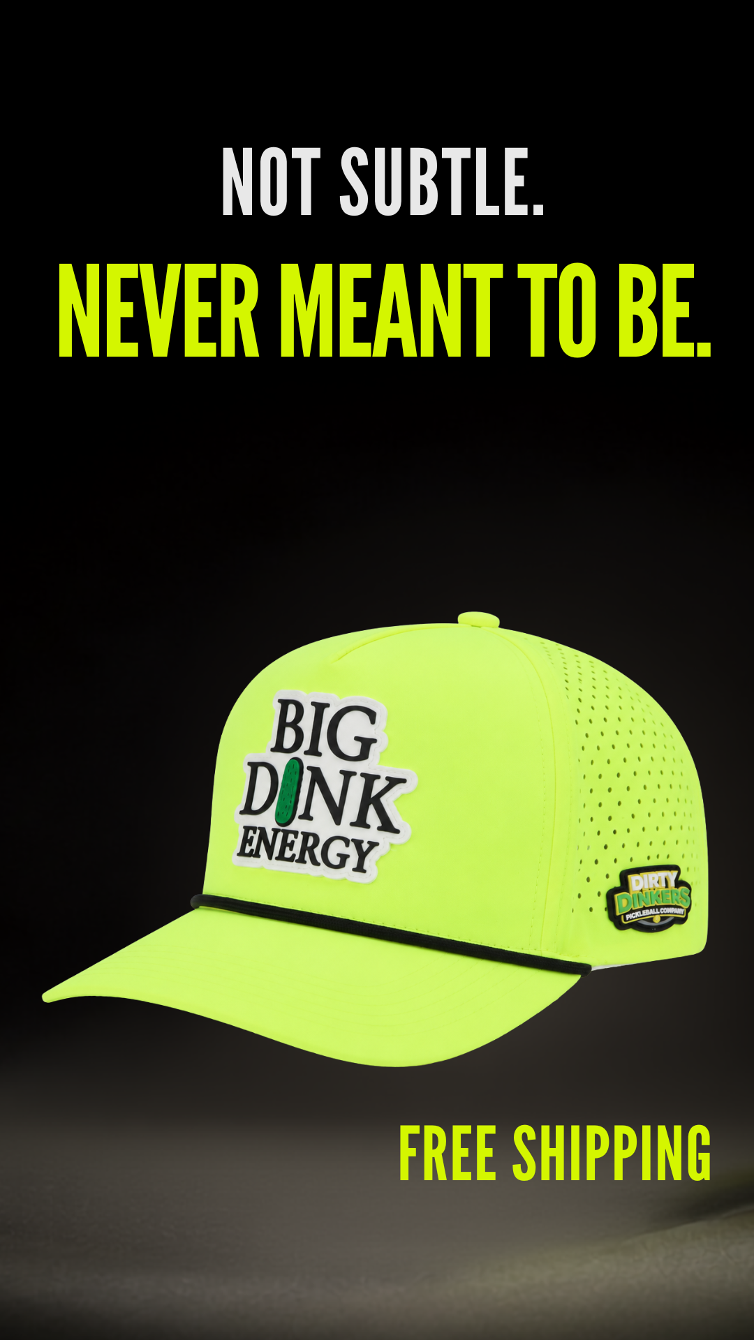 Dirty Dinkers Pickleball Company Facebook ad: This Hat Gets More Numbers Than You.