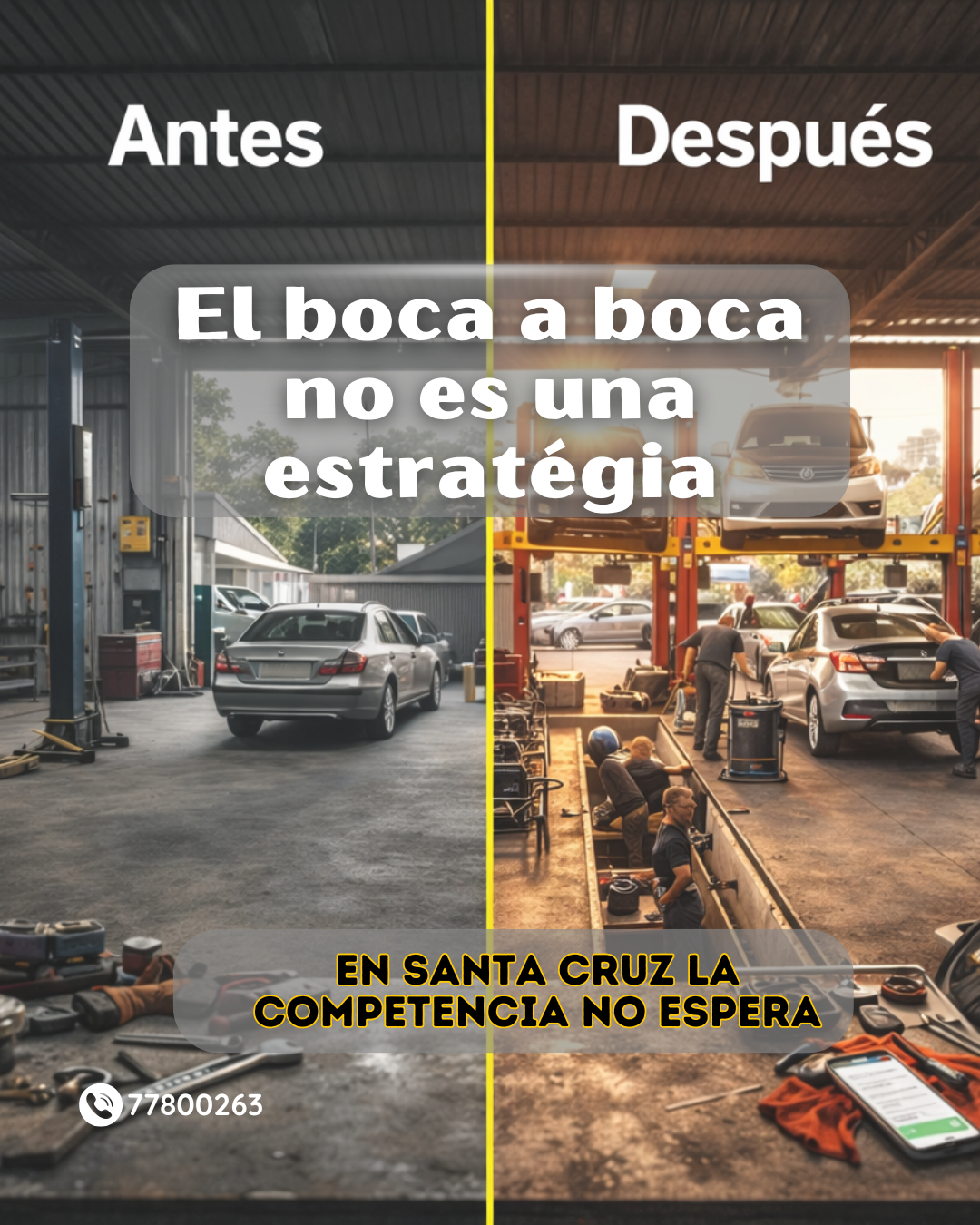 Net Garage Facebook ad: Tu taller no es constante