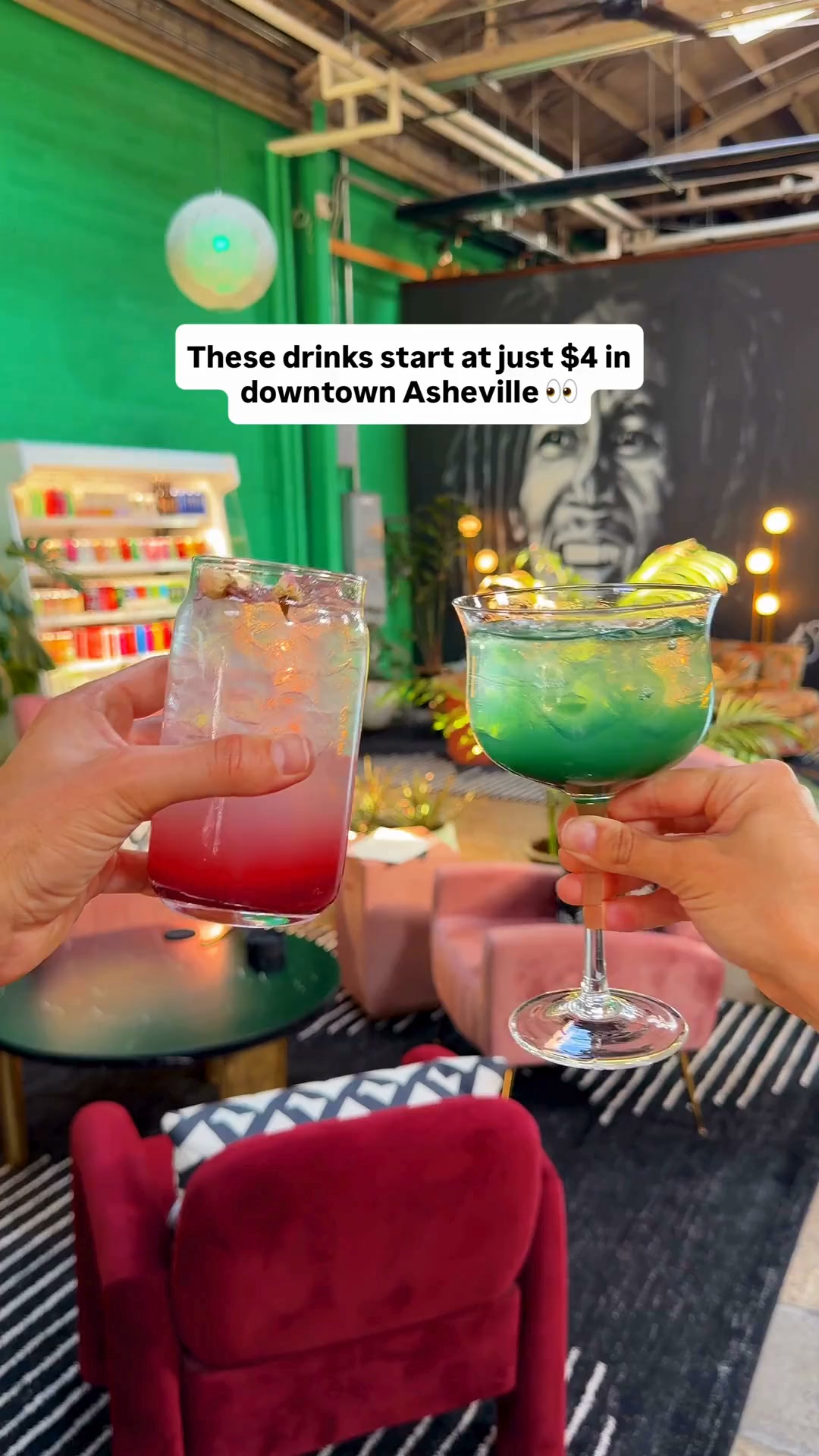 Plant Bar Facebook ad: Your new favorite Asheville hangout is here