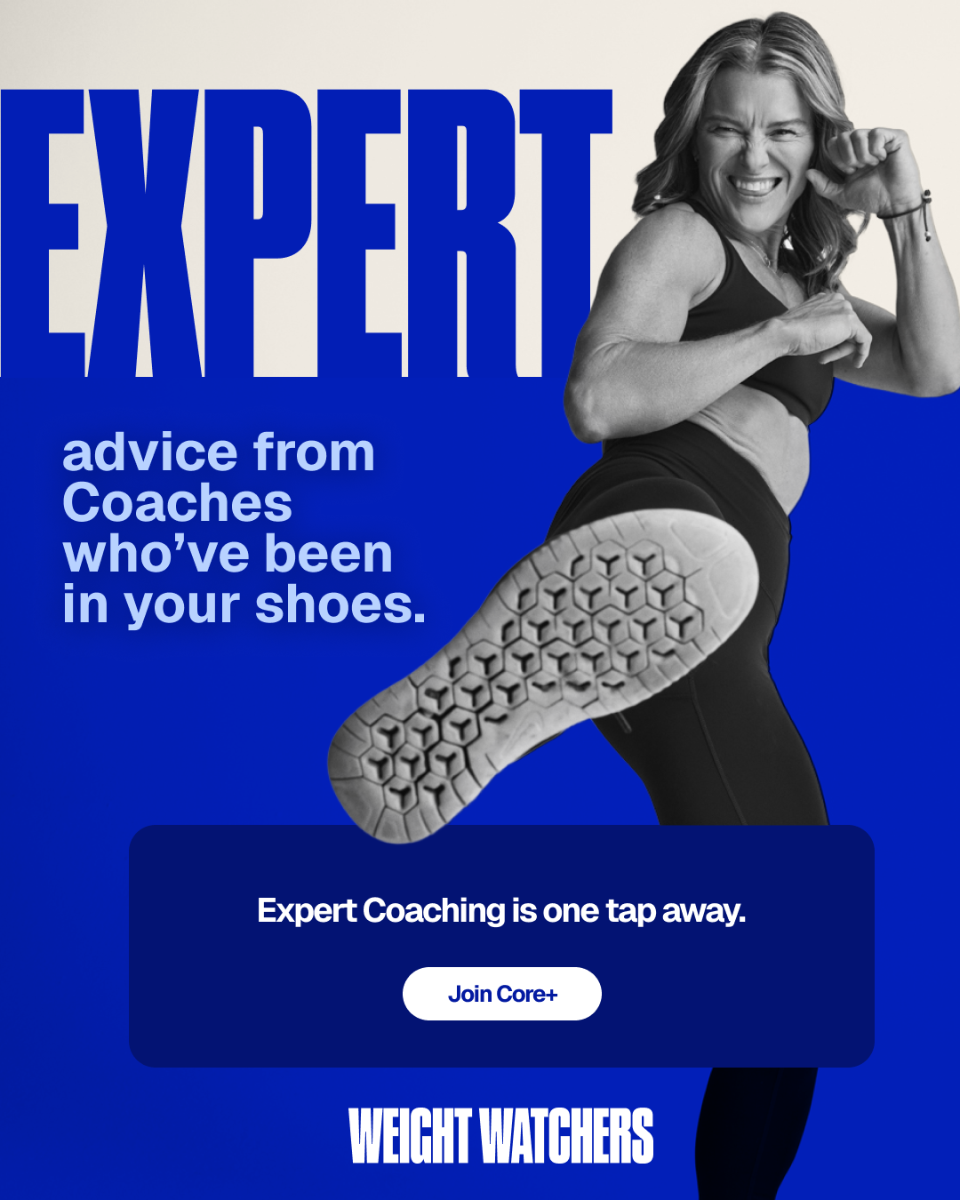 WeightWatchers Facebook ad: Real support designed for real results