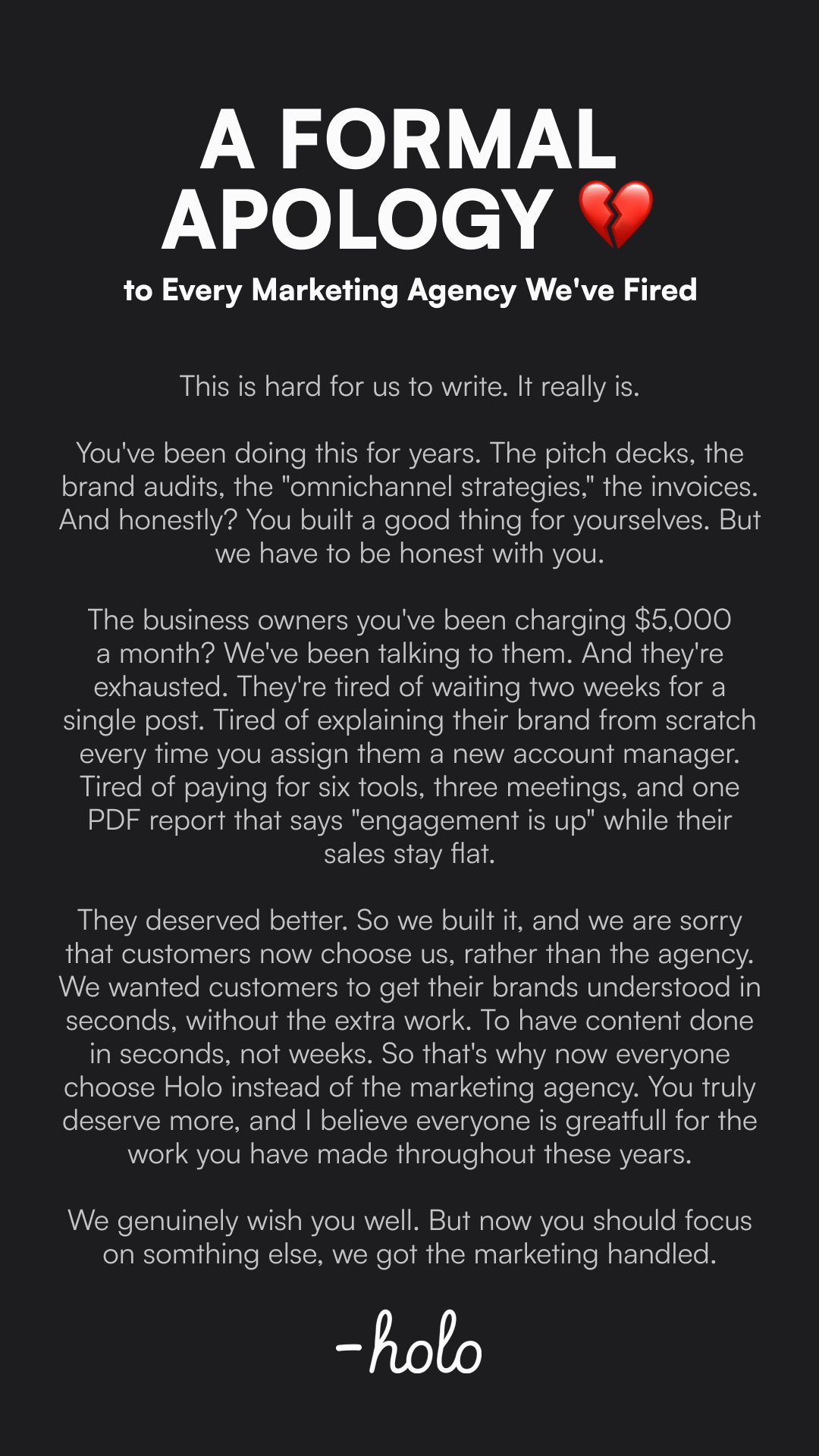 Holo Facebook ad