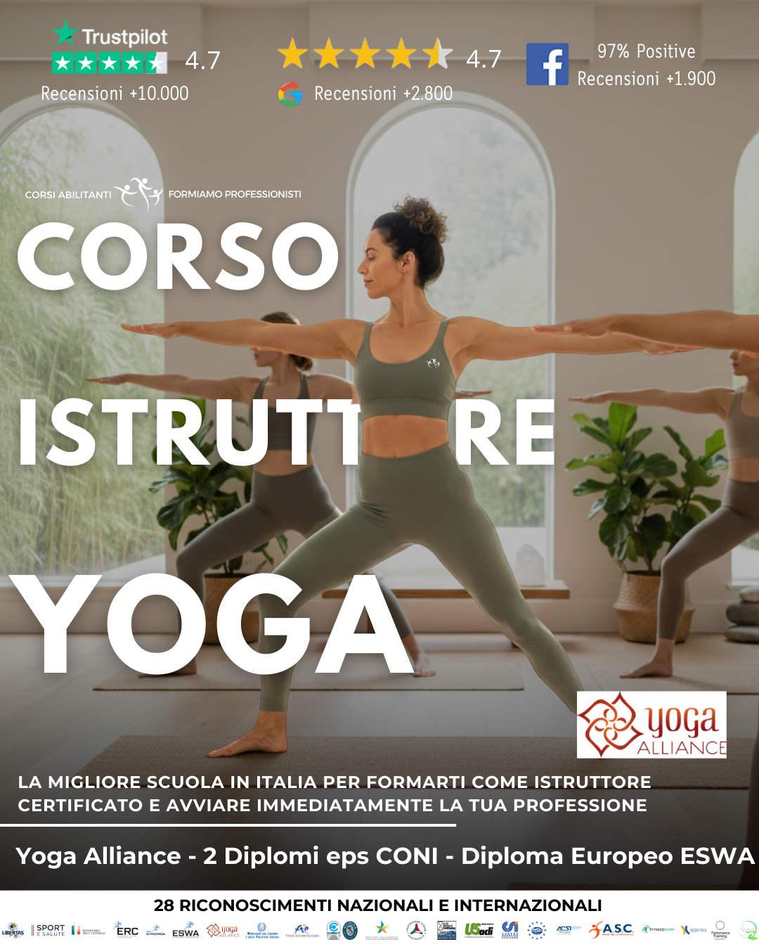 Accademia Italiana Nuoto & Salvamento Facebook ad: Corso di Formazione Yoga: Ottieni la Certificazione…
