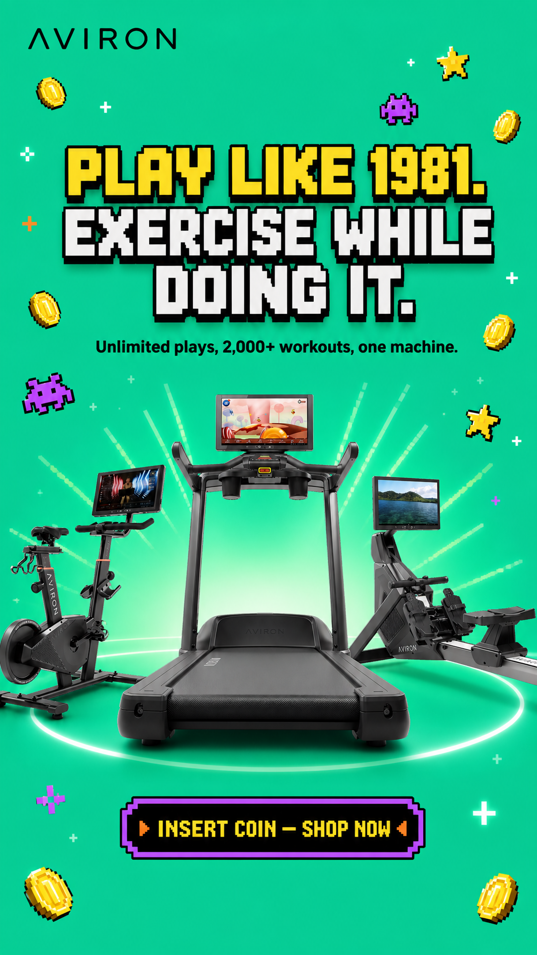 Aviron Facebook ad: The Workout You'll Actually Stick With
