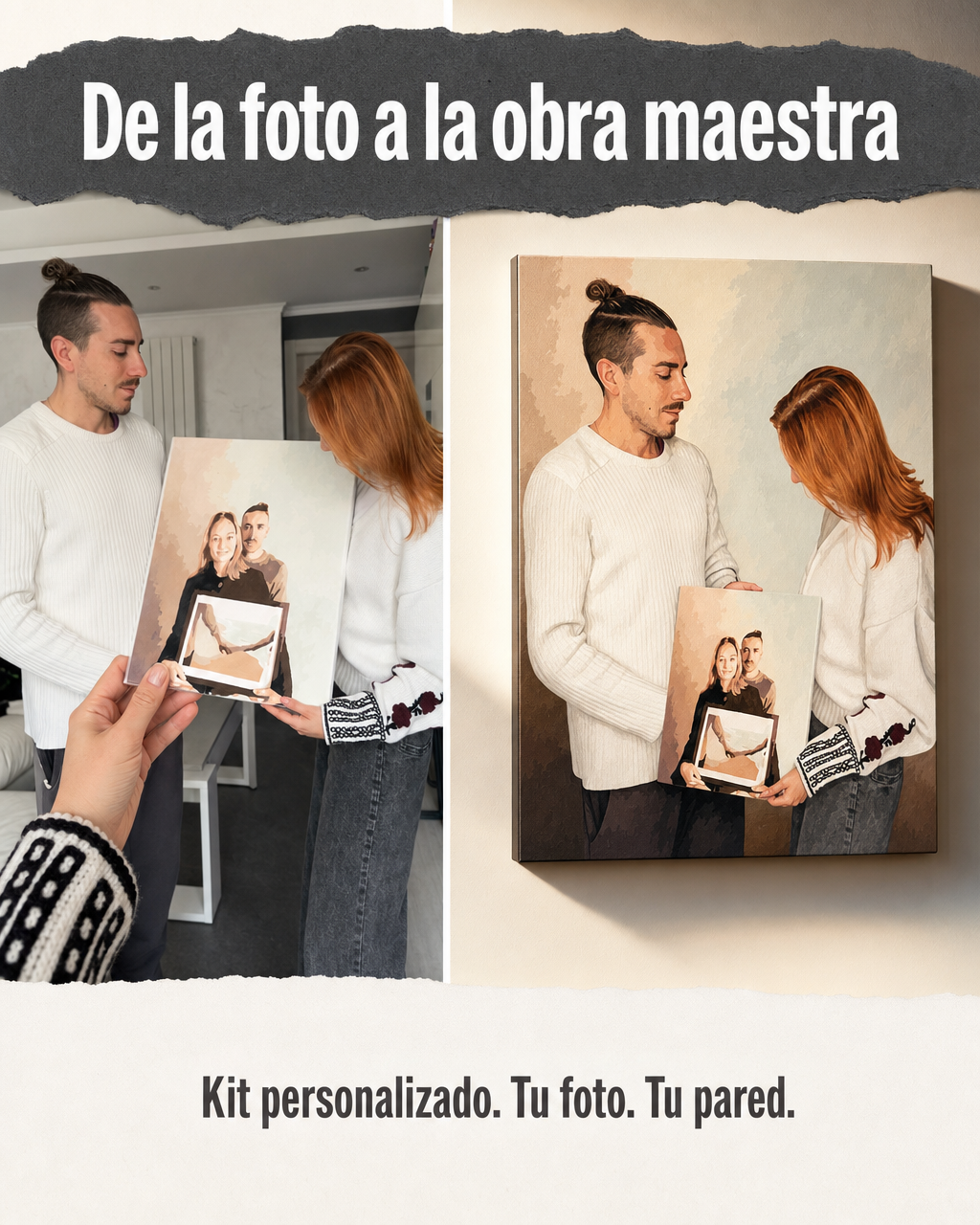 Davincified Spain Facebook ad: Un recuerdo pintado en una sola noche